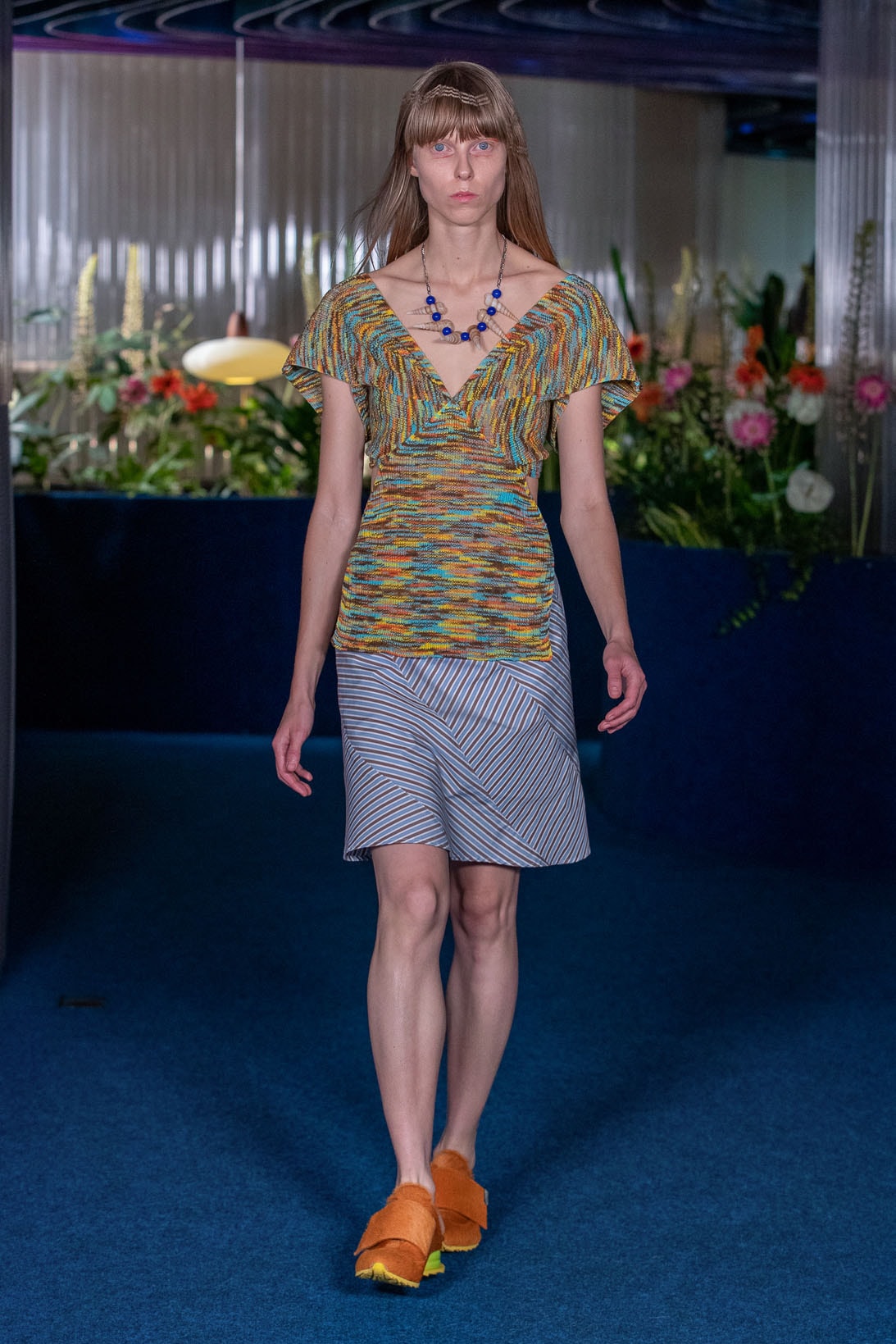 kiko kostadinov womenswear spring summer 2022 ss22 runway knit tee skirt