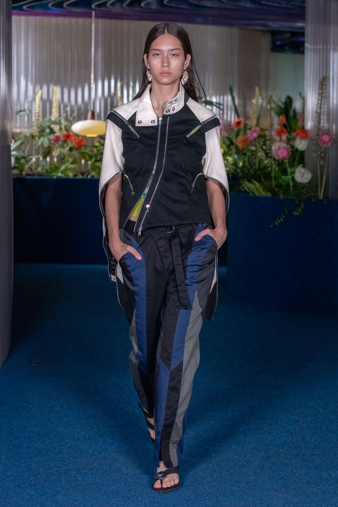 kiko kostadinov womenswear spring summer 2022 ss22 runway jacket zipper pants