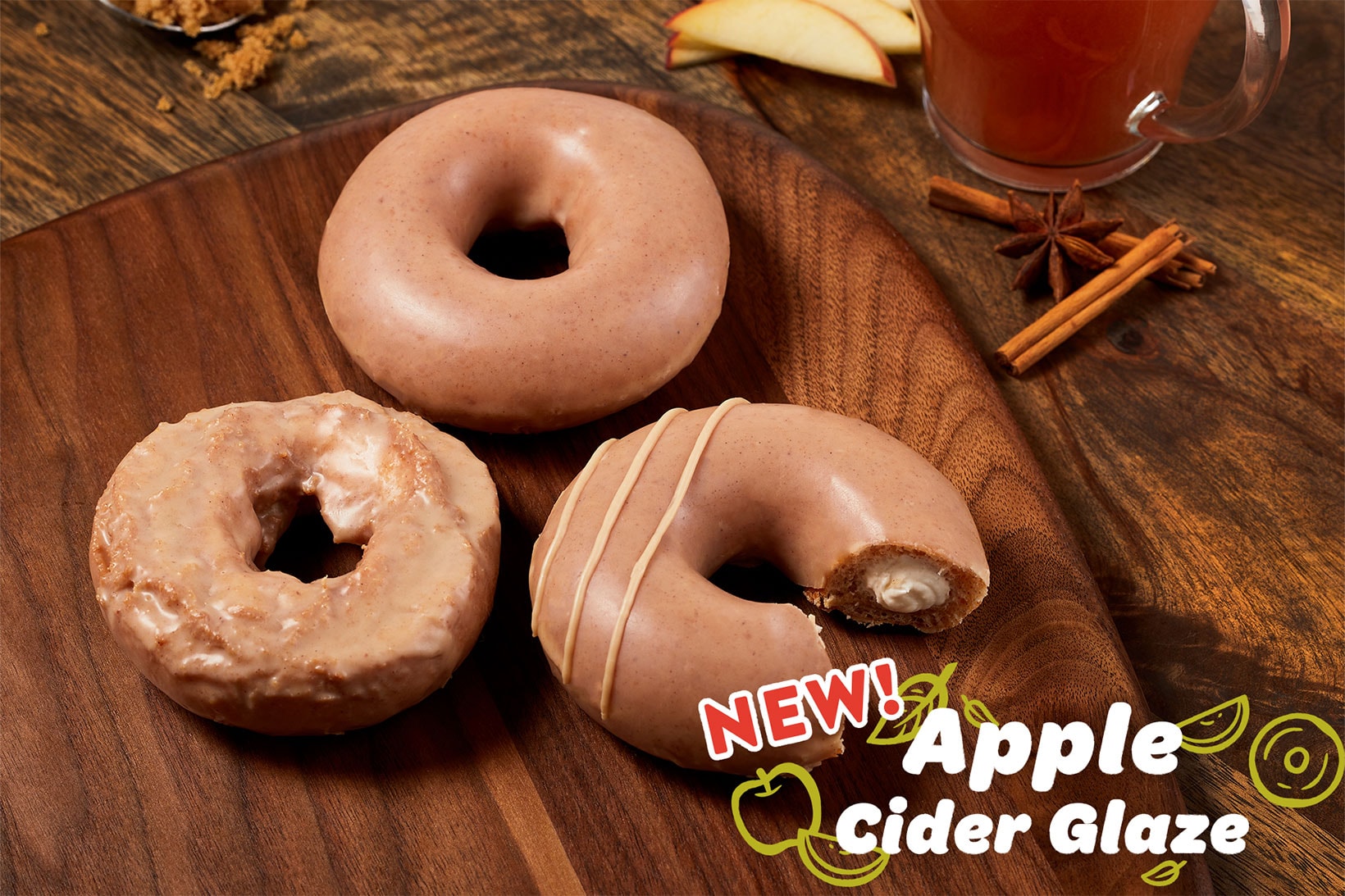 krispy kreme donuts fall for glaze apple cider