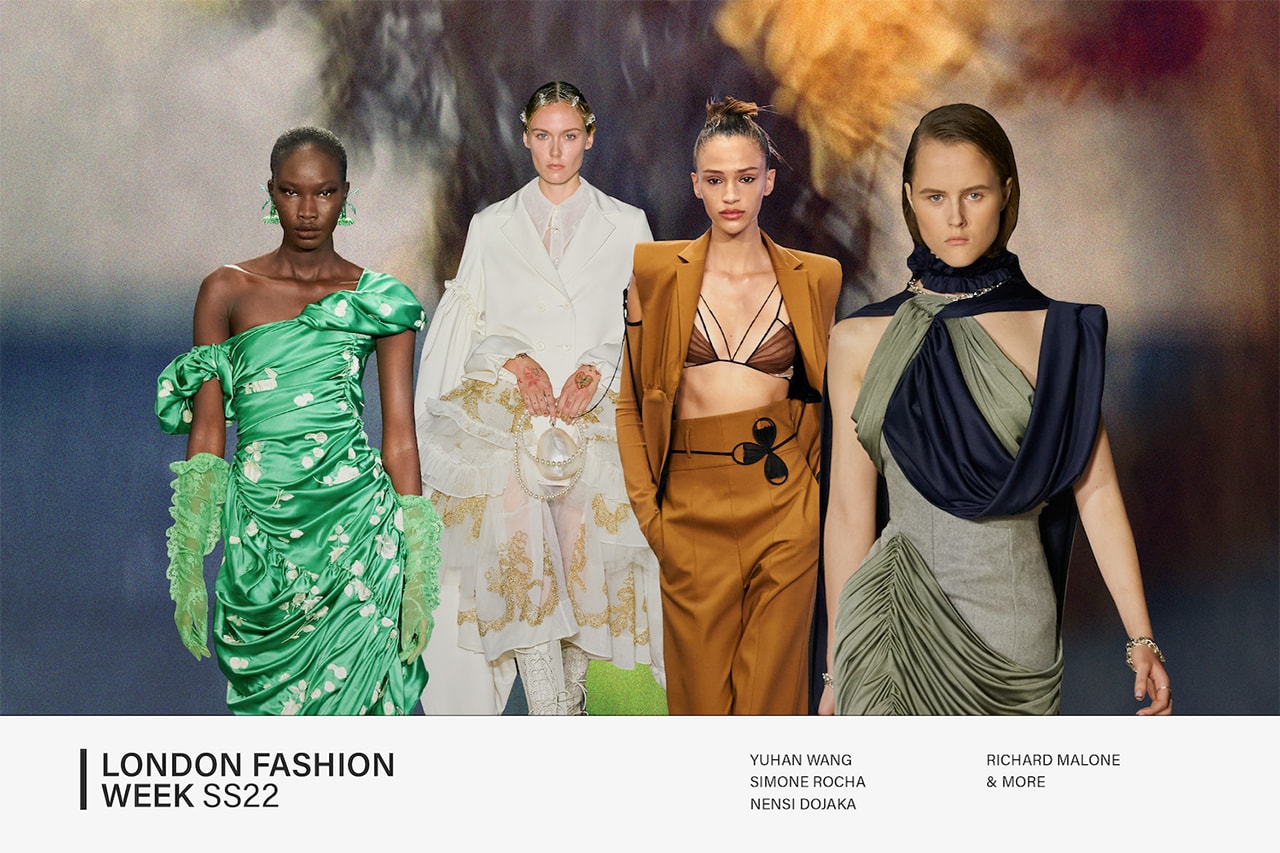 London Fashion Week Spring Summer 2022 SS22 Shows Trends Richard Malone Nensi Dojaka Simone Rocha Yuhan Wang