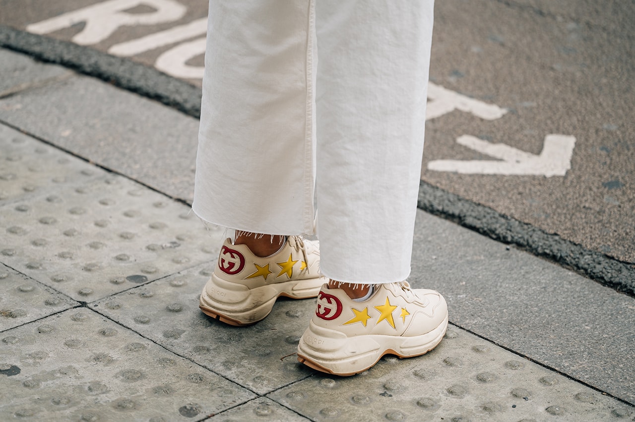 London Fashion Week SS22 Spring Summer 2022 Street Style Looks Outfits Influencer Gucci Sneakers