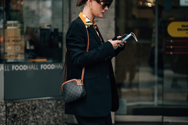 London Fashion Week SS22 Spring Summer 2022 Street Style Looks Outfits Influencer Celine Bag Sunglasses