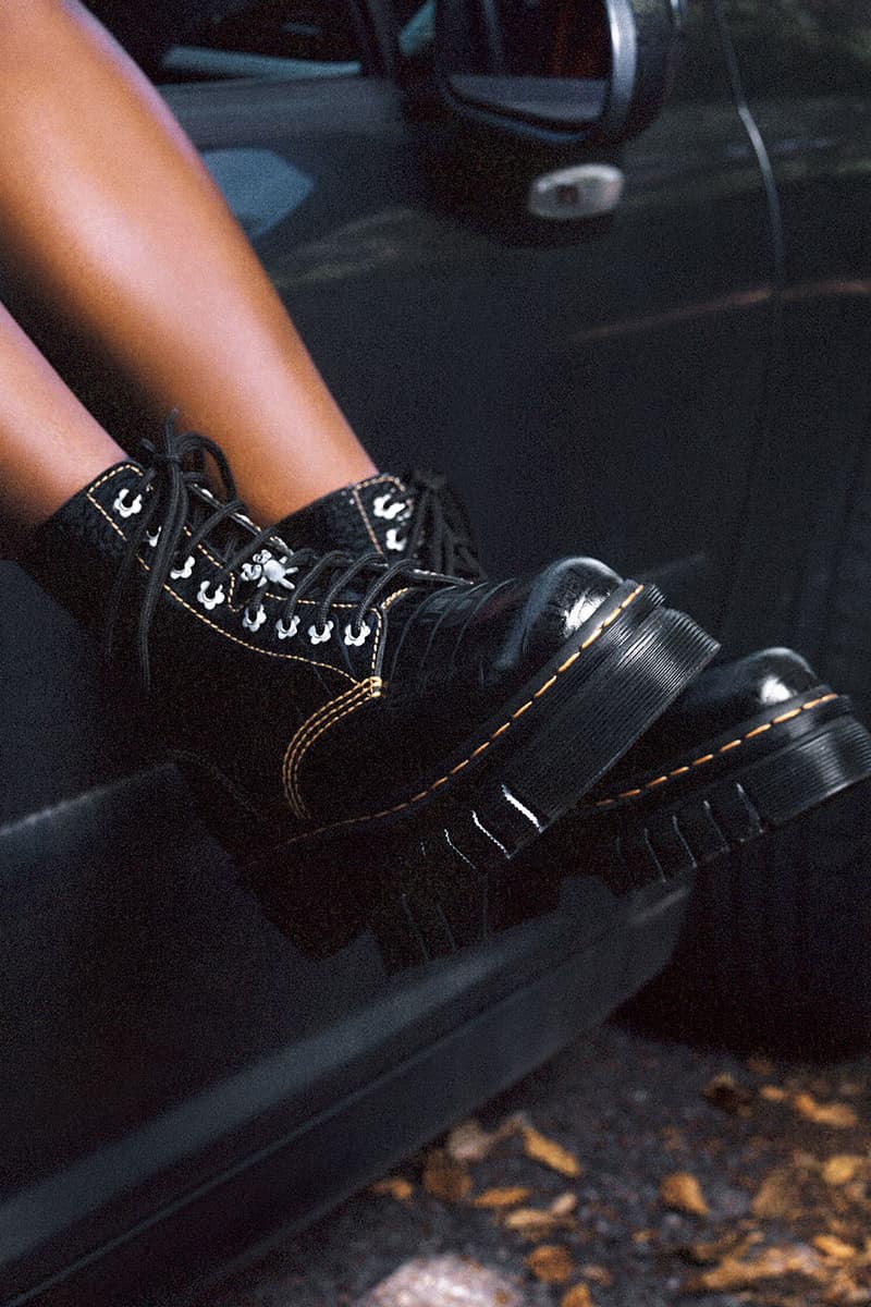 Heaven by Marc Jacobs Dr. Martens Audrick 8i HMJ Croc Boots On Foot Details