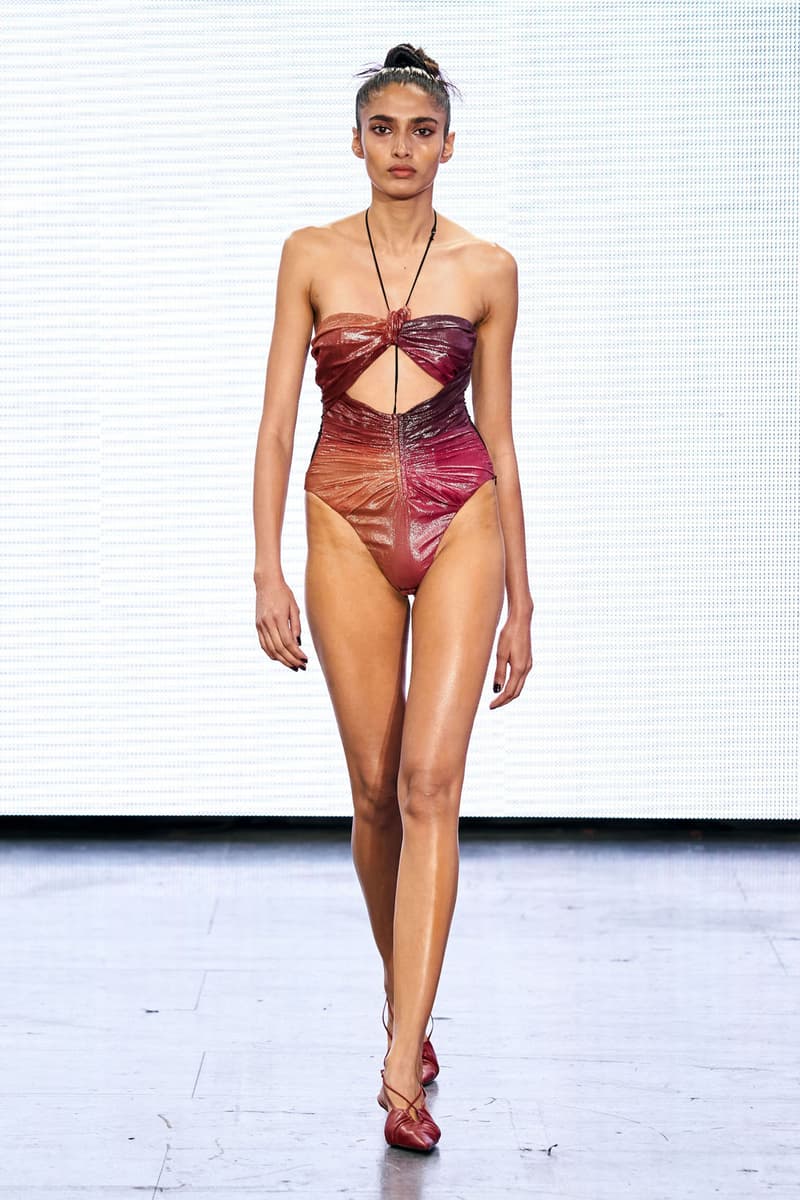 Nensi Dojaka London Fashion Week LFW Spring/Summer 2022 SS22 Runway Bodysuit