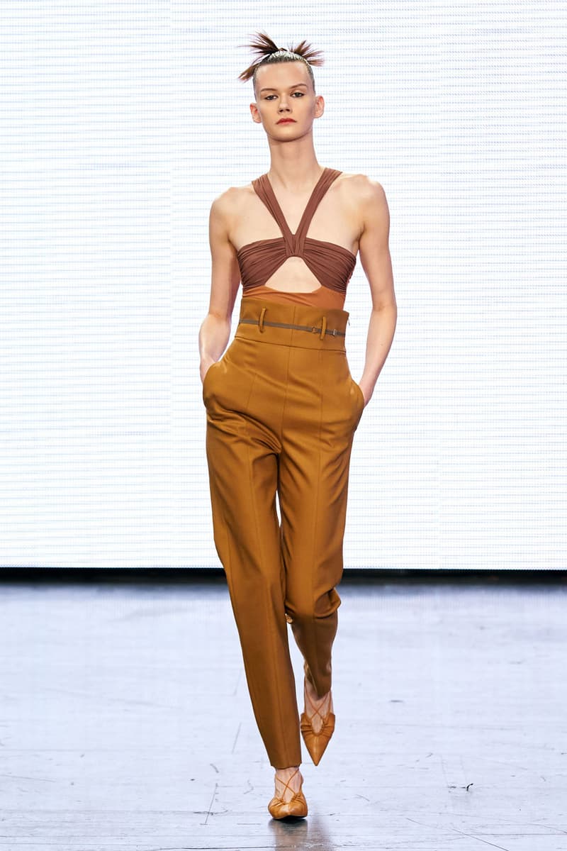 Nensi Dojaka London Fashion Week LFW Spring/Summer 2022 SS22 Runway Halter Neck