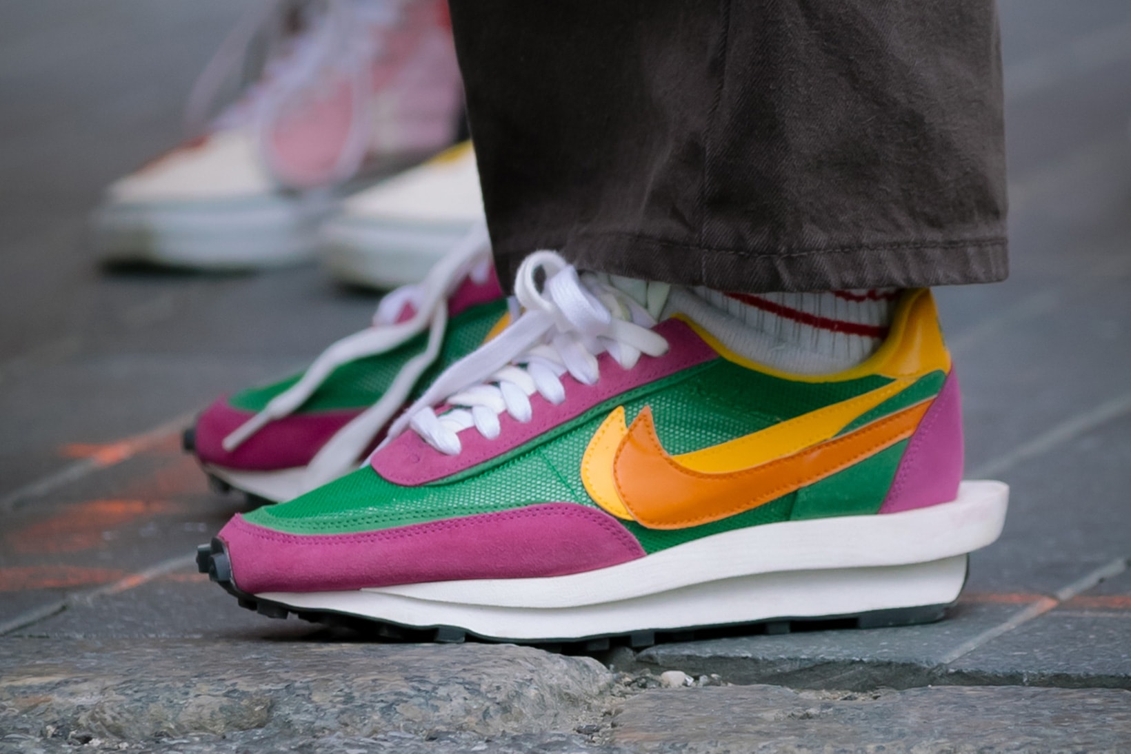 Sacai Nike Sneakers LDWaffle New York Fashion Week SS22 Best Street Style Trends Spring Summer 2022 Influencer