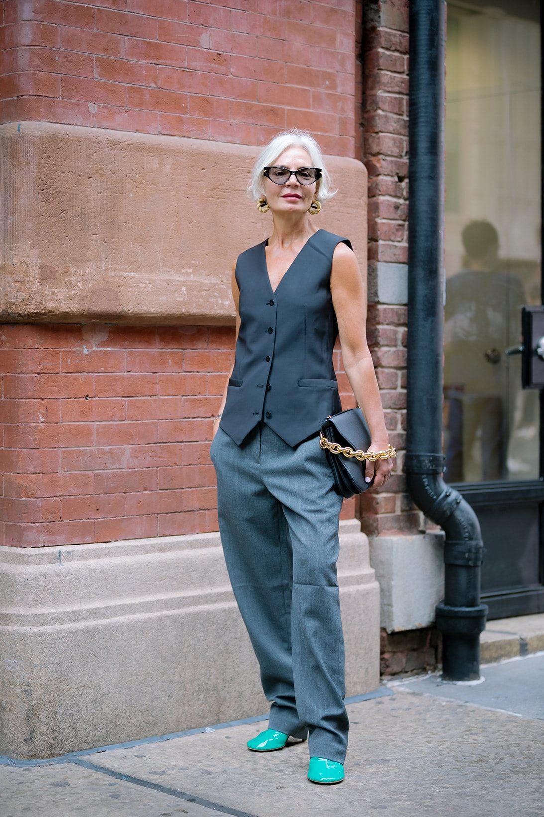 Vest Tailored Pants Outfit New York Fashion Week SS22 Best Street Style Trends Spring Summer 2022 Influencer