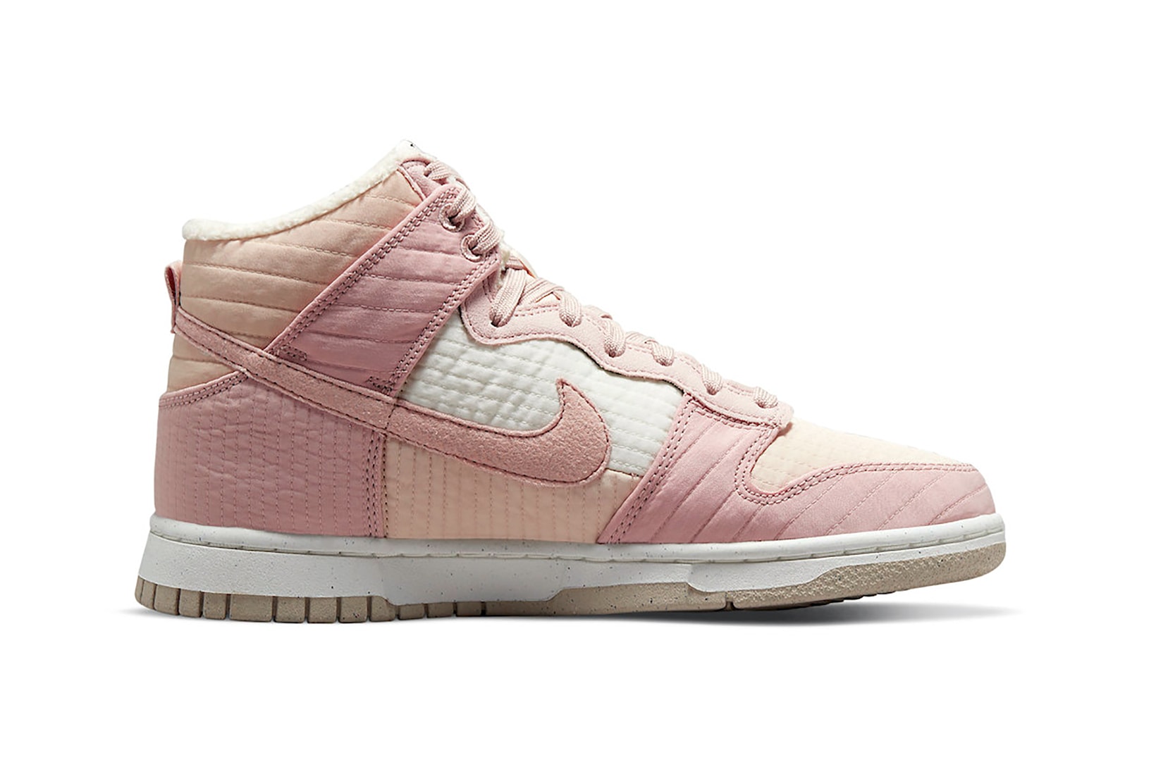 Nike Dunk High Toasty Pink White Womens Sneakers Shoes Kicks Footwear Sustainable Lateral