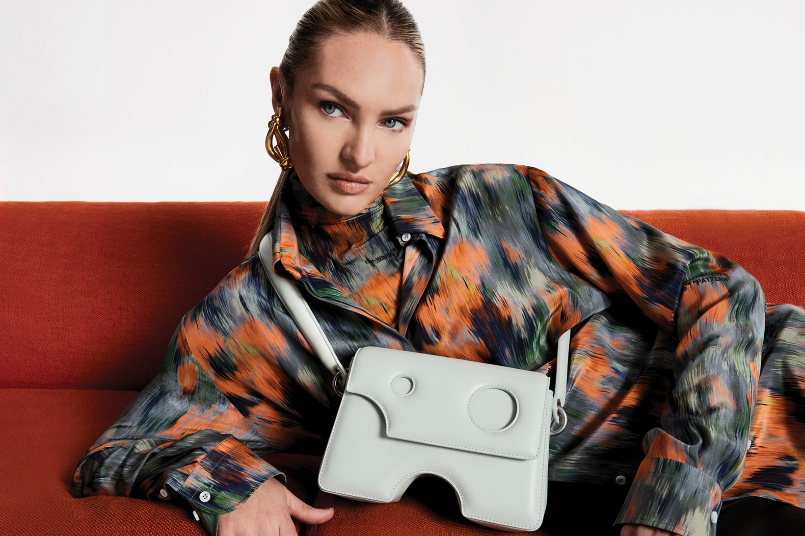 Off-White Burrow Bag Fall Winter Collection Virgil Abloh Campaign Candice Swanepoel