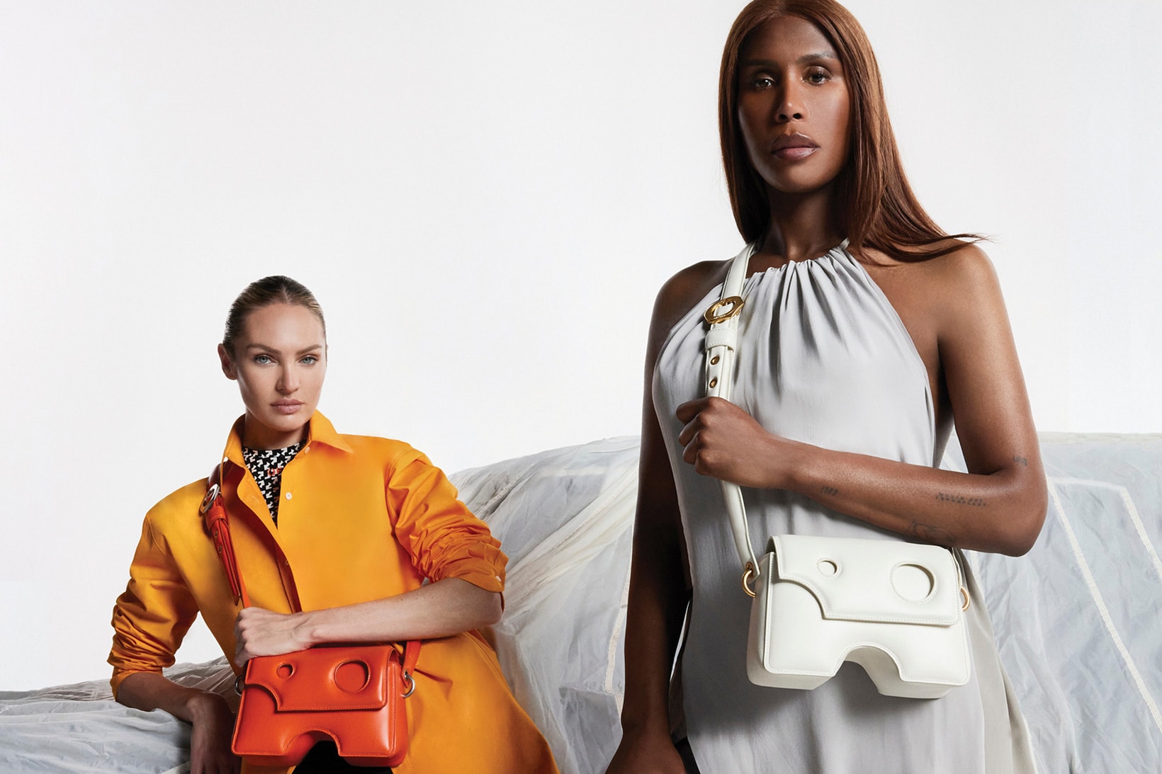 Off-White Burrow Bag Fall Winter Collection Virgil Abloh Campaign Honey Dijon Candice Swanepoel