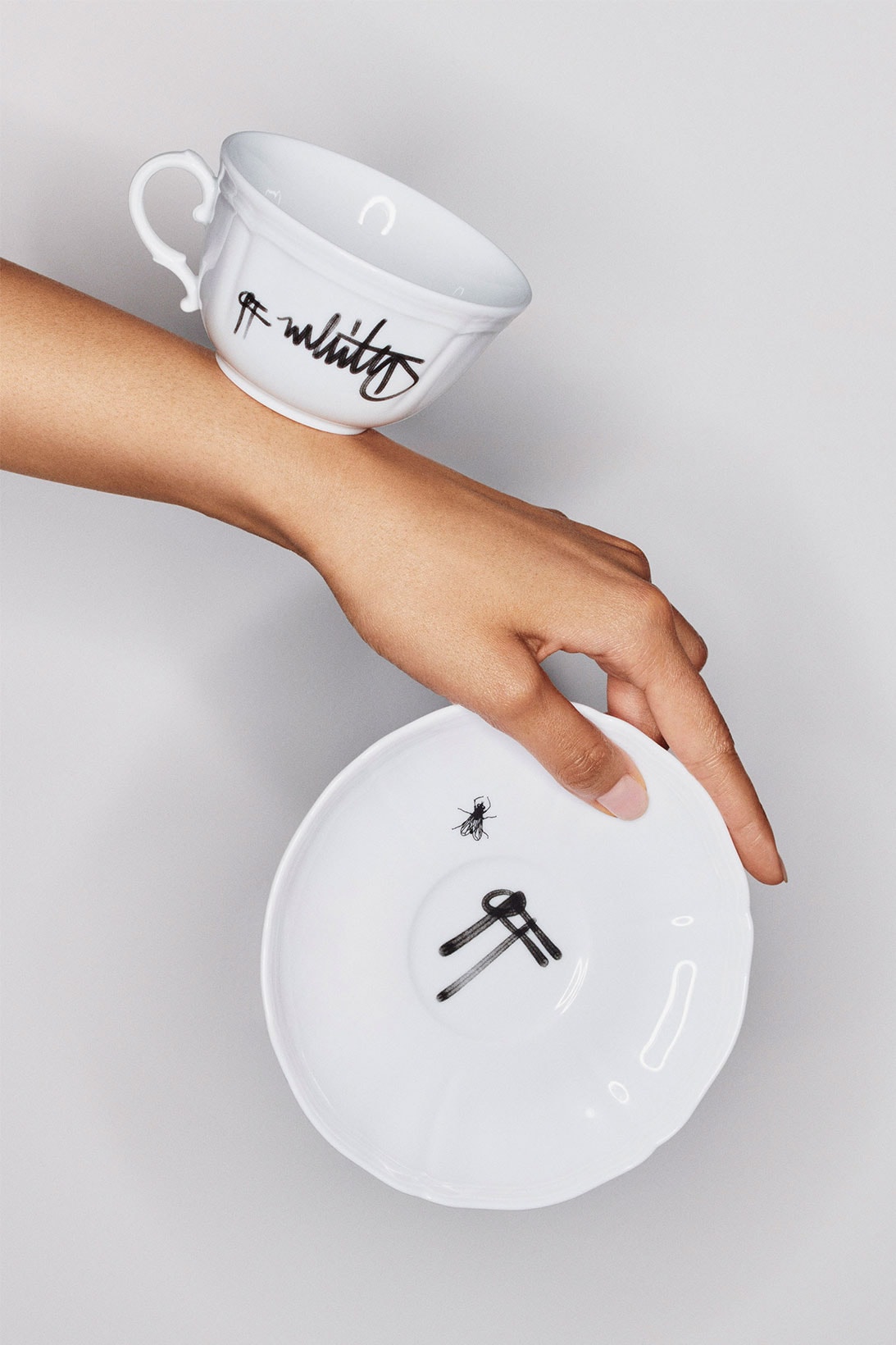 Off-White™x Ginori 1735 collection teacups and saucer