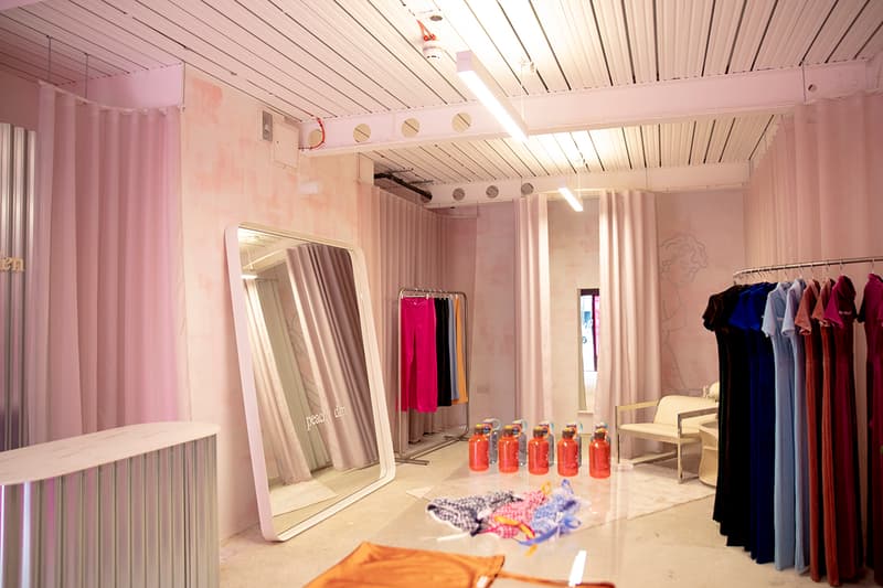 Peachy Den London Womenswear Brand Pop-Up Store Shop Isabella Weatherby Kernel Jumpsuit Nalgene Water Bottles