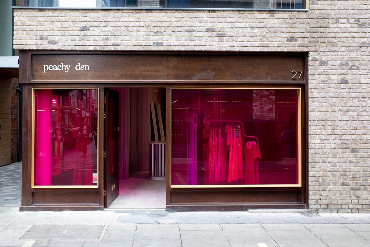 Peachy Den London Womenswear Brand Pop-Up Store Shop Isabella Weatherby Exterior Entrance