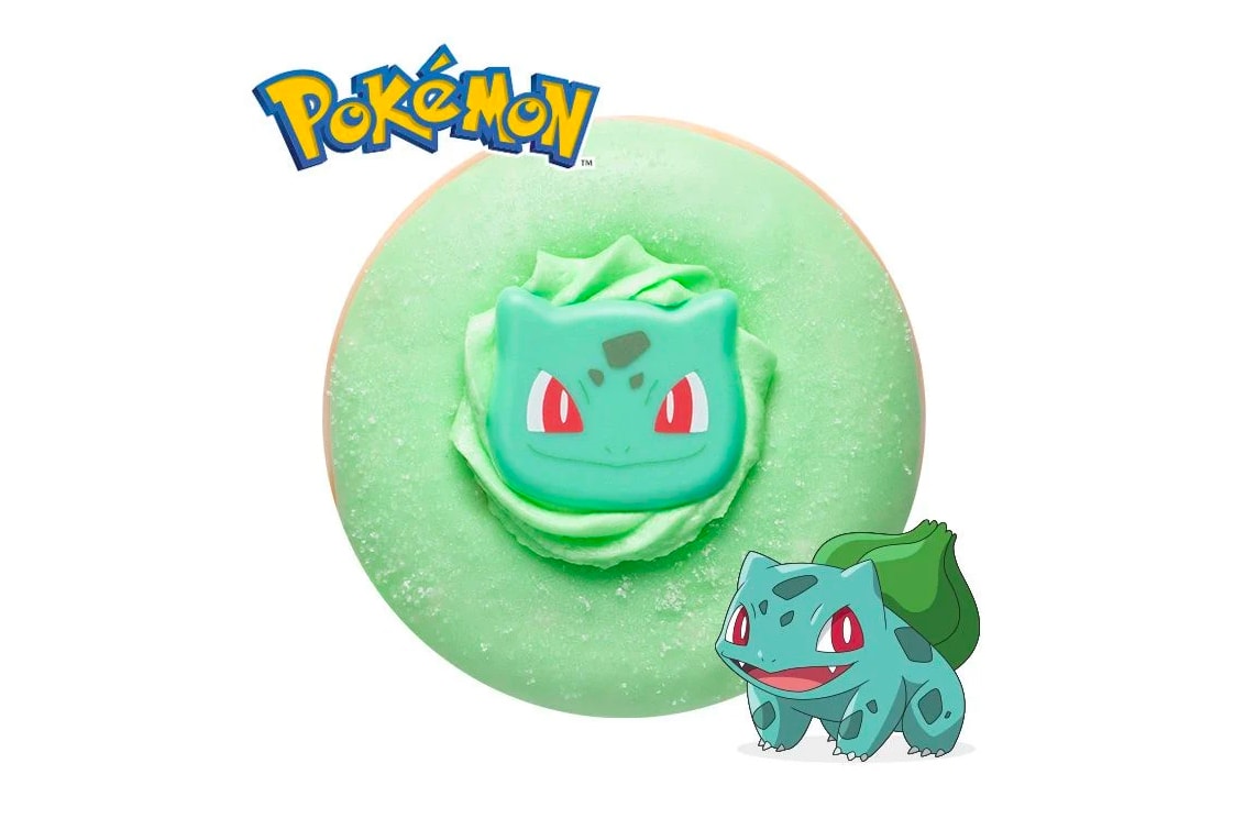 Pokémon x Krispy Kreme Collection green Bulbasaur donut