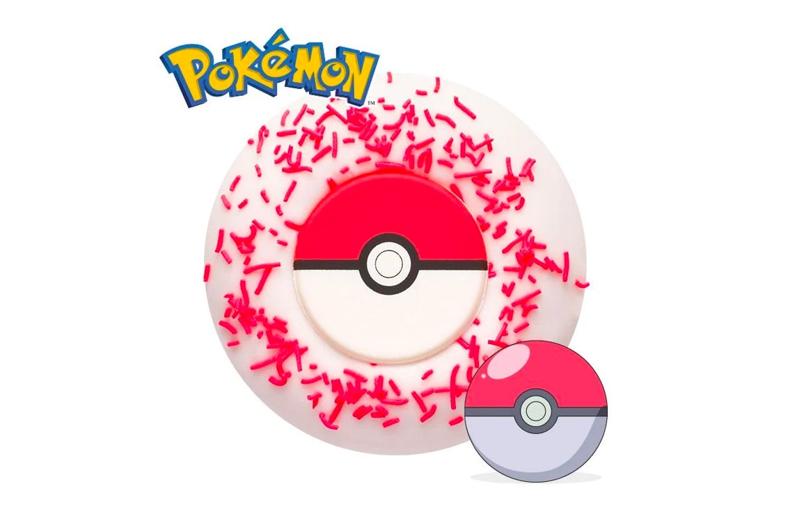 Pokémon x Krispy Kreme Collection red white Poké ball donut