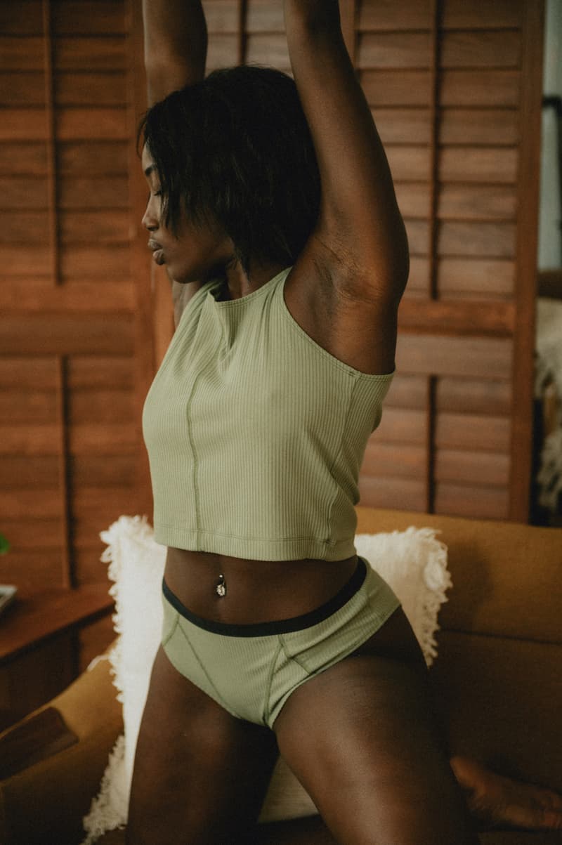 MARY YOUNG FW21 Collection sage briefs and top