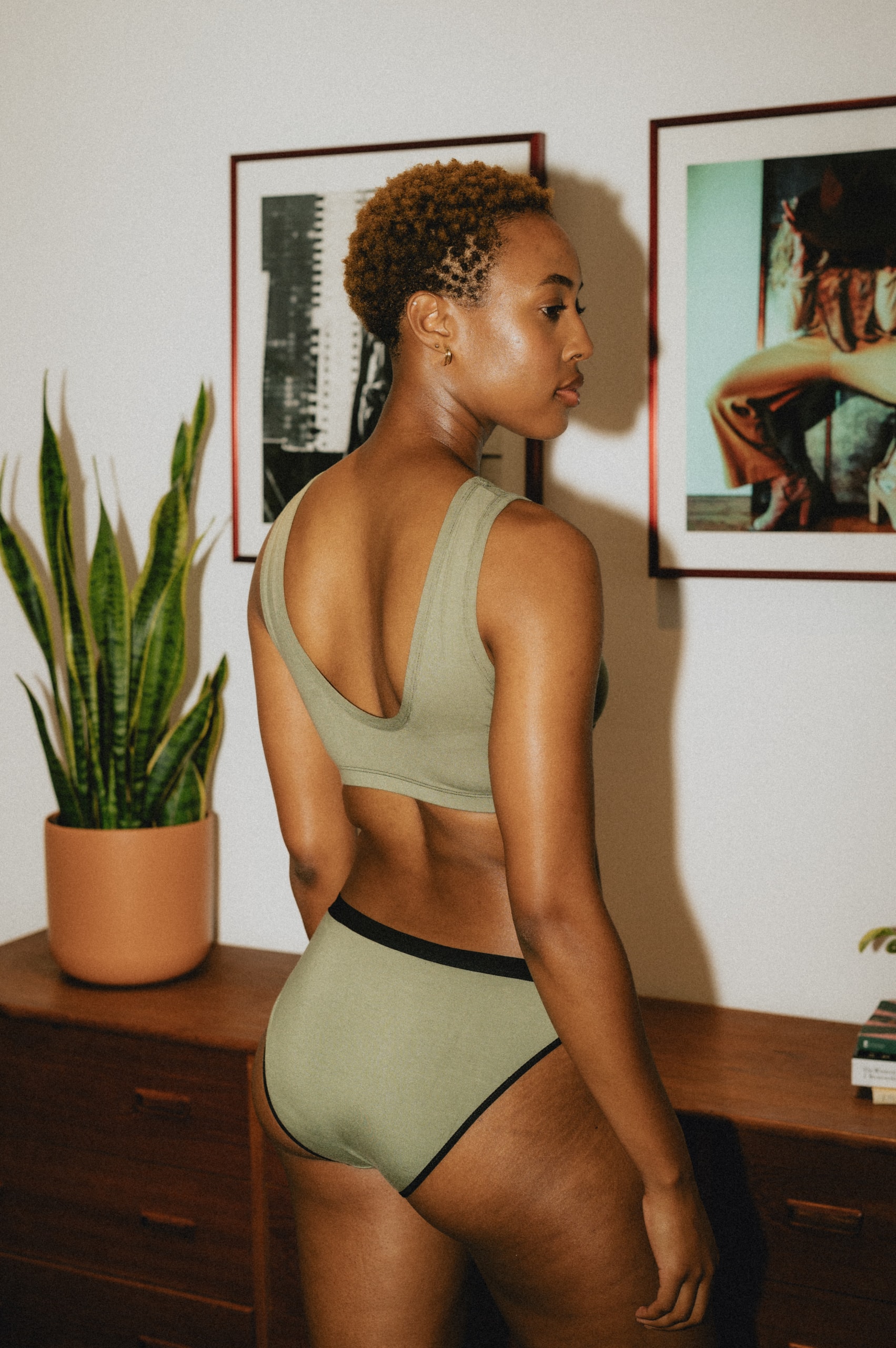 MARY YOUNG FW21 Collection sage bra and panties