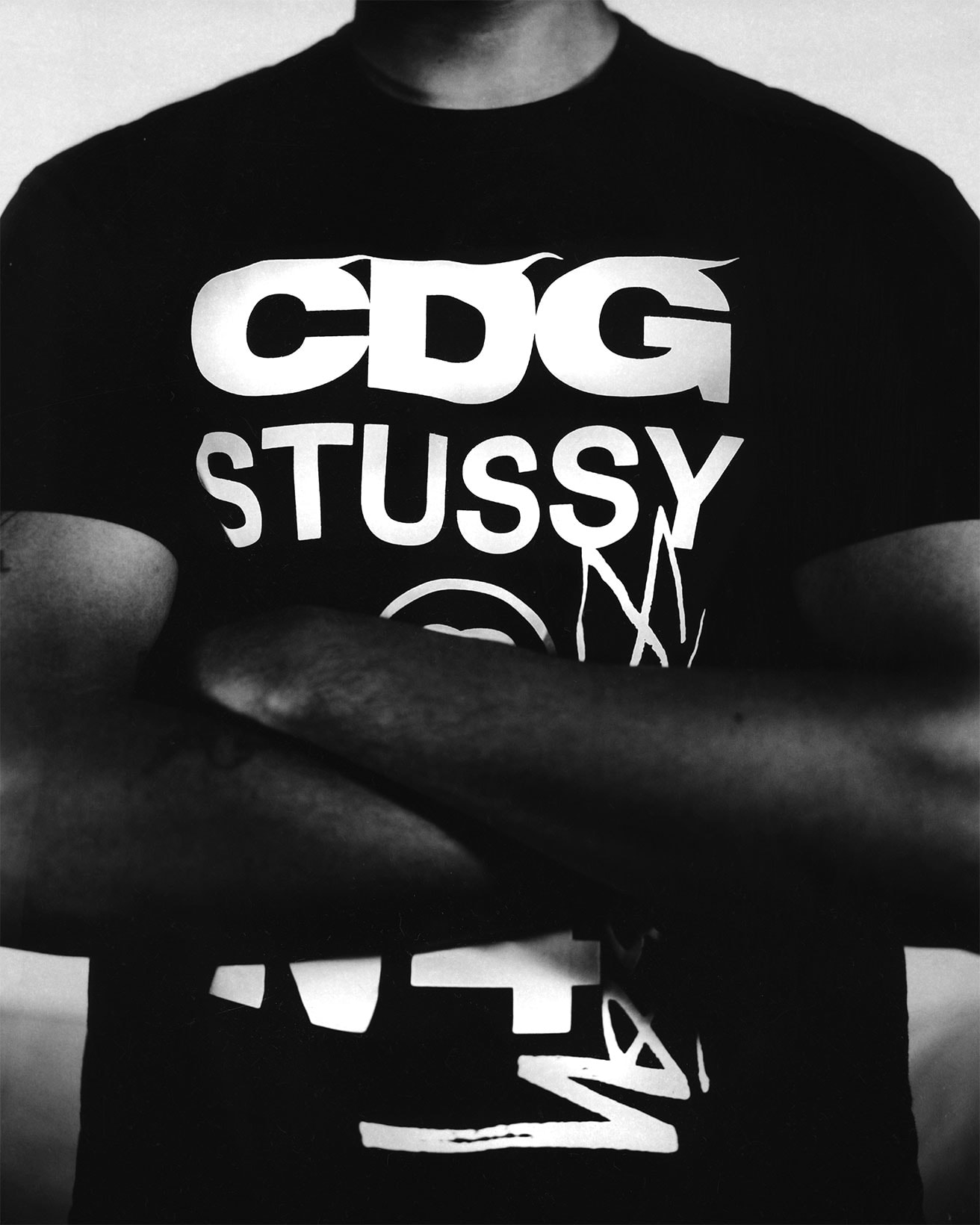 Stussy Comme des Garcons CDG Collaboration Logo T-shirt