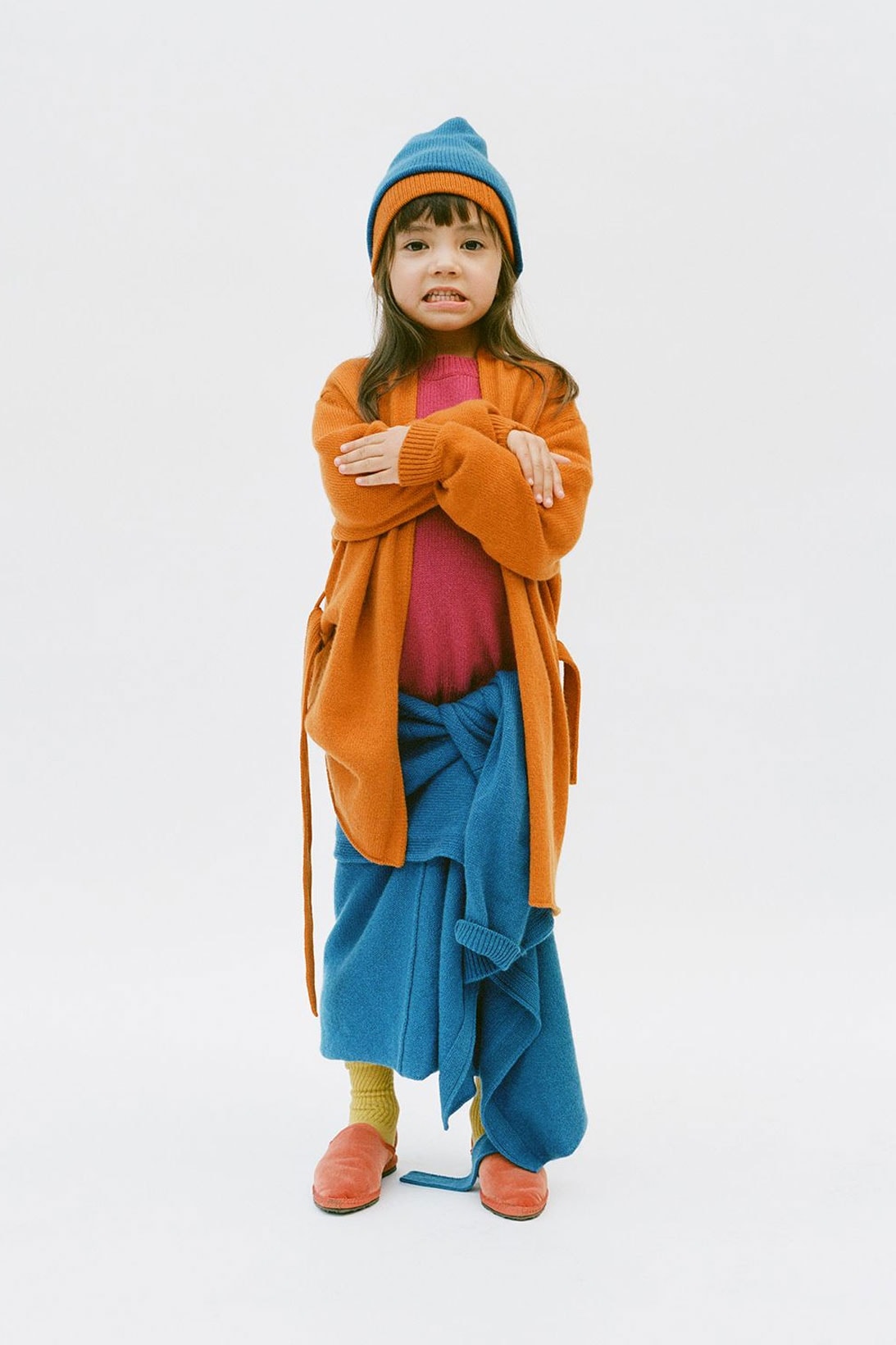The Row Kids Childrenswear Capsule Collection Beanie Cardigan Knitwear