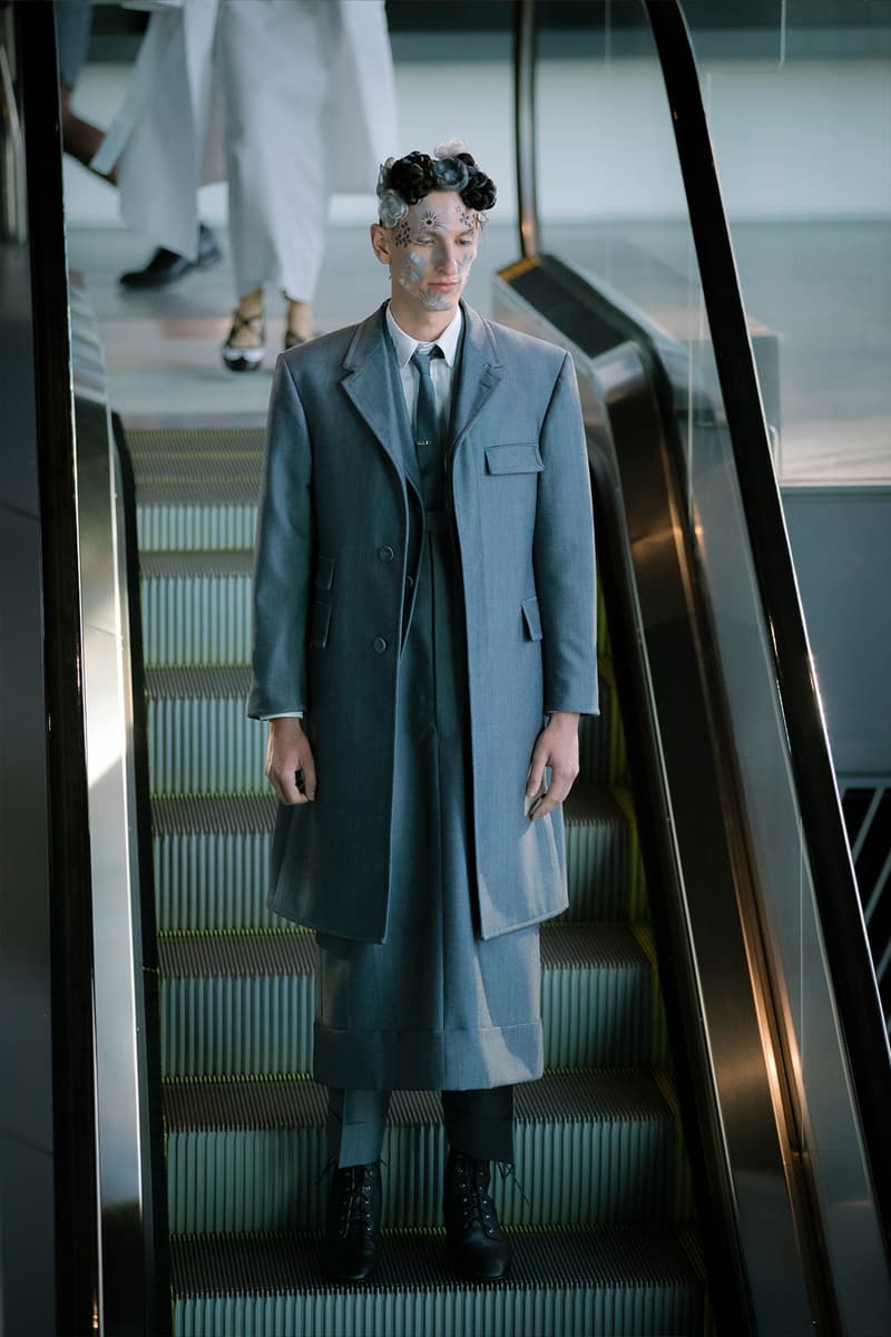 Thom Browne NYFW Spring/Summer 2022 SS22 Backstage Escalators Suit Jacket