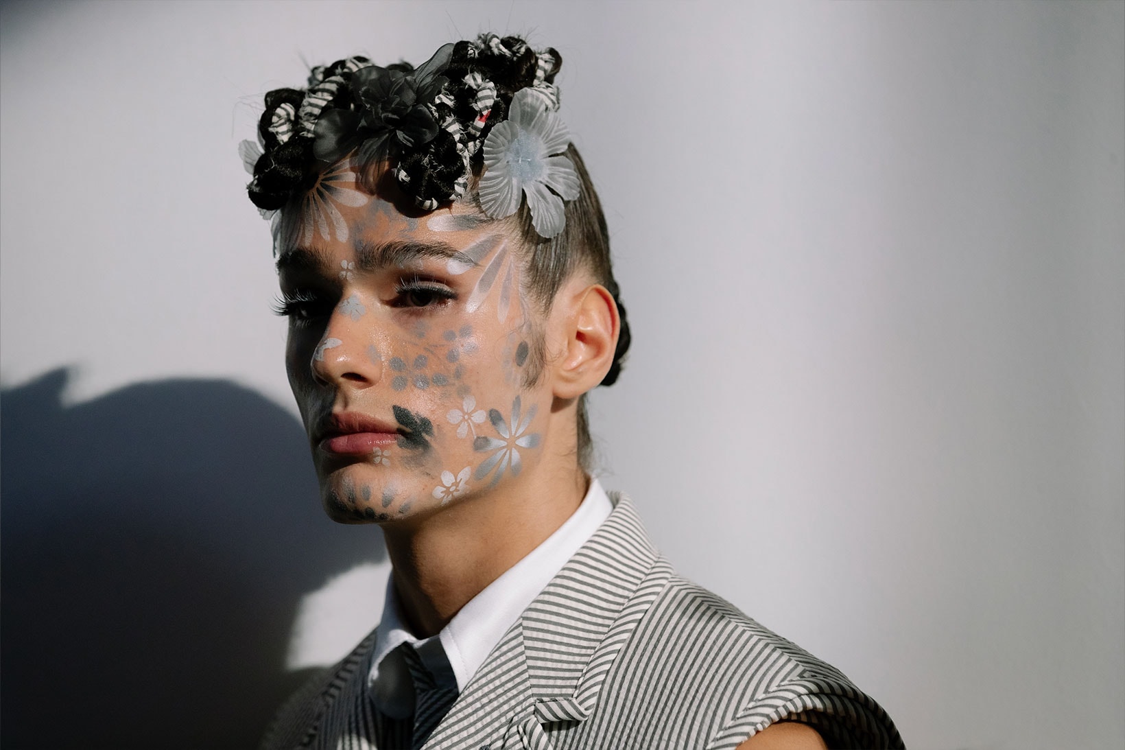 Thom Browne NYFW Spring/Summer 2022 SS22 Backstage Makeup Hair