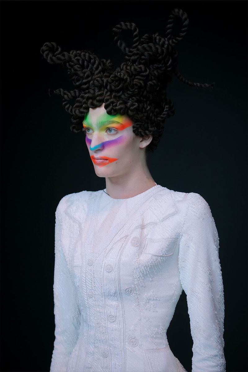 Thom Browne NYFW Spring/Summer 2022 SS22 Backstage Face Makeup Paint