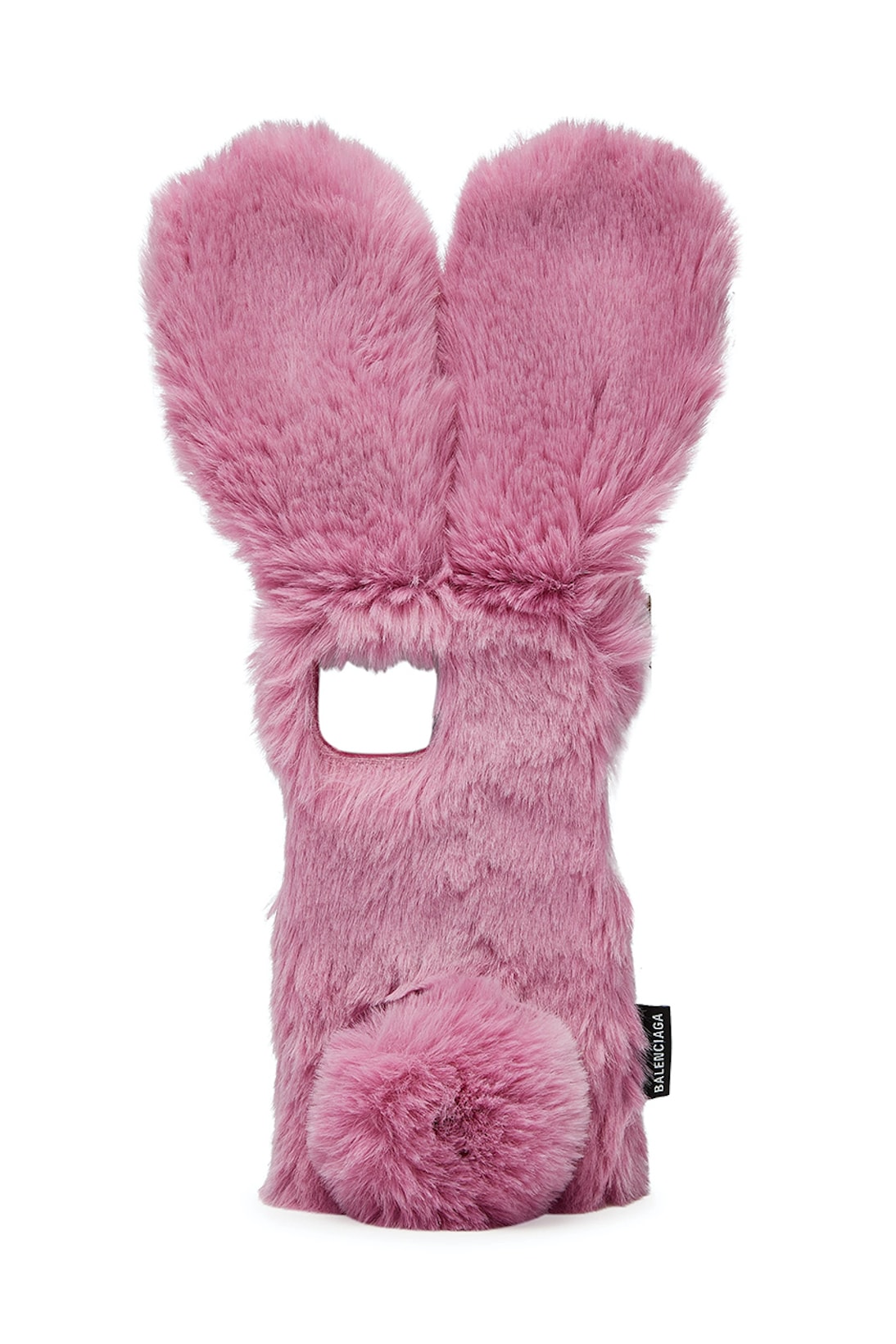 Balenciaga Pink Bunny Apple iPhone Cases Faux Fur