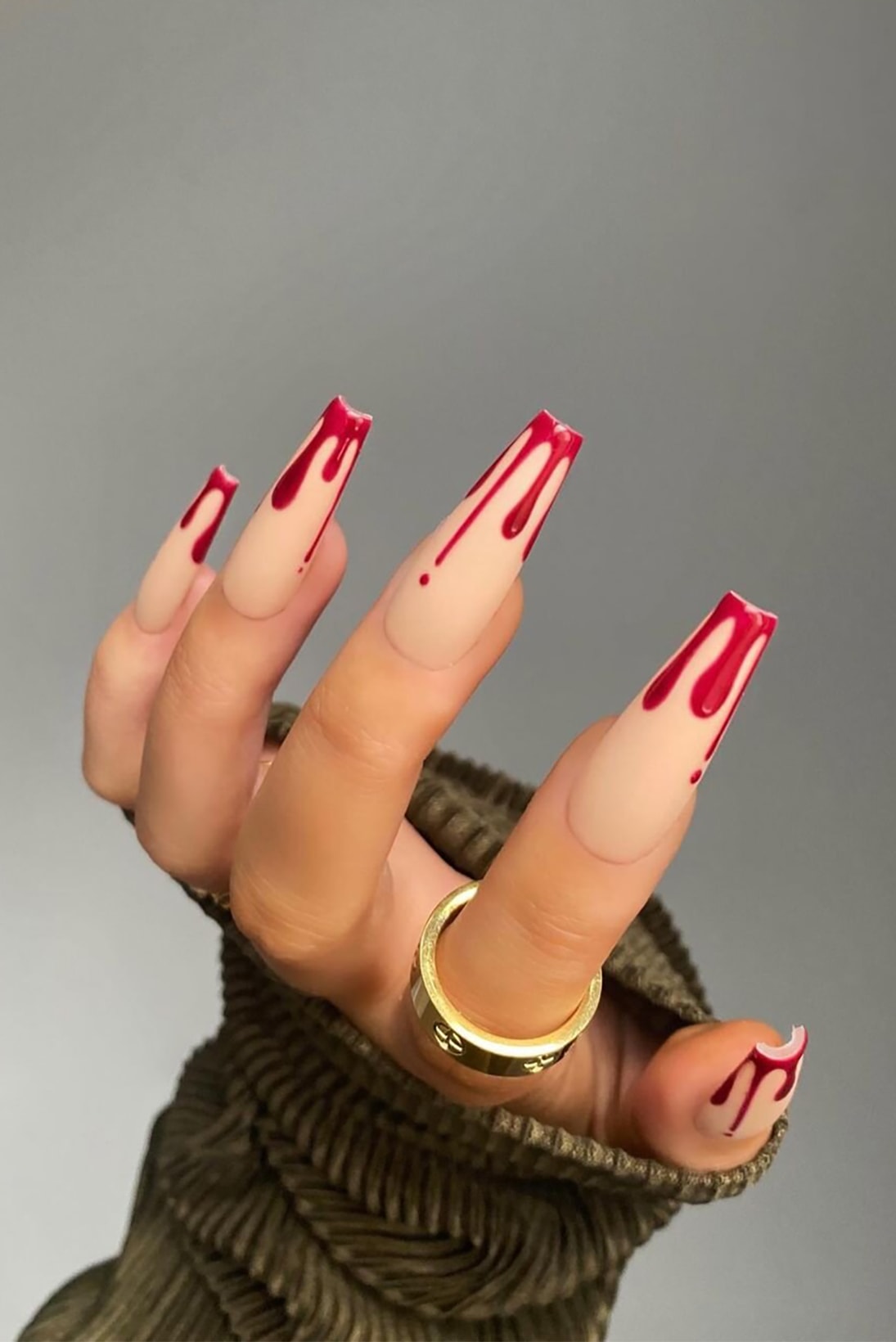 best halloween nail polish art trends manicure hard soft gel blood french tops squid game netflix kdrama show