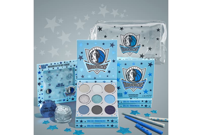 Eyeliners Bags Face Gels Stickers NBA ColourPop Cosmetics Makeup Collection Collaboration Beauty Eyeshadow Palettes Dallas Mavericks