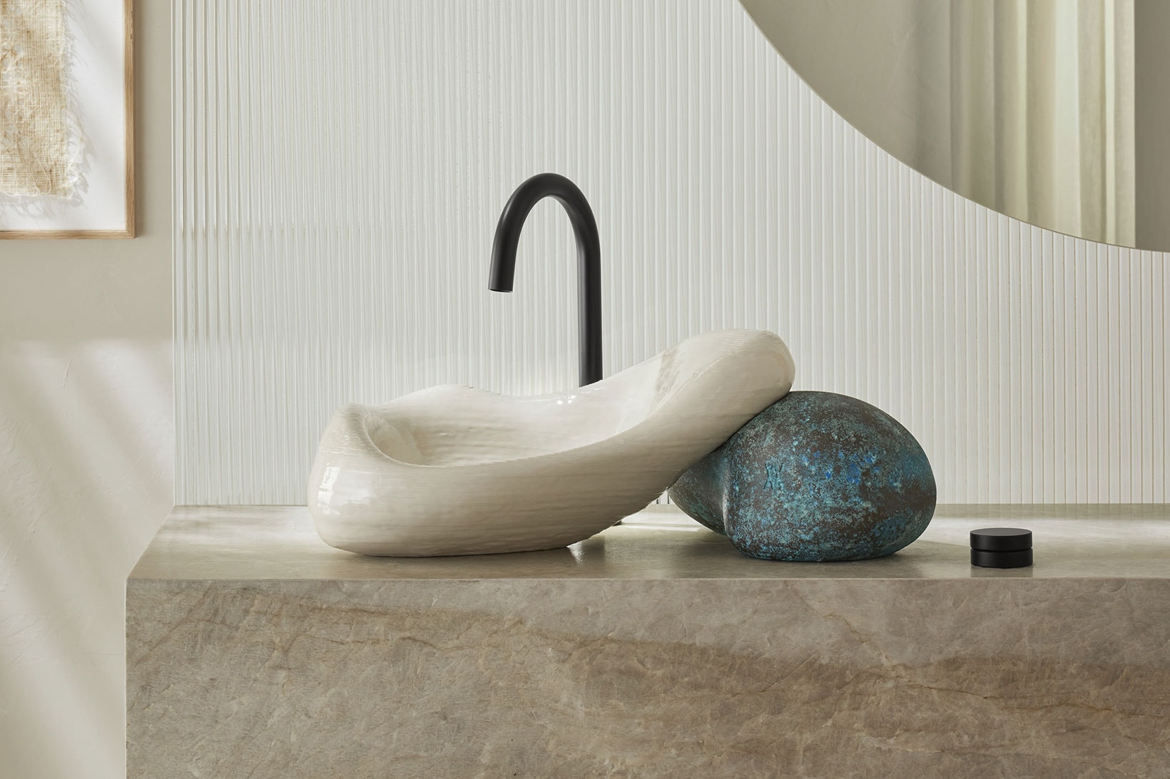 Daniel Arsham Kohler Rock.01 3D-Printed Bathroom Sink Design