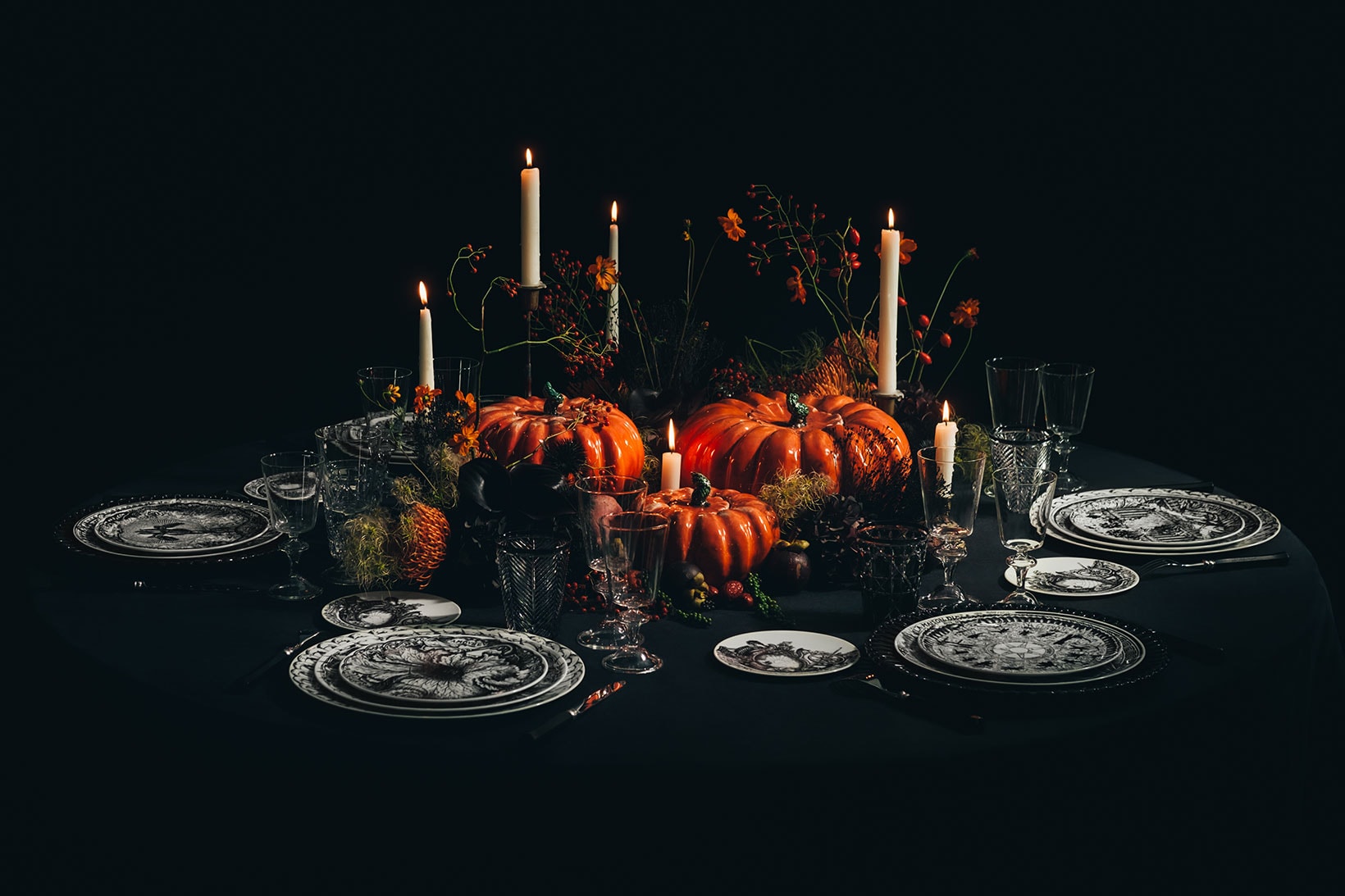 Dior Maison Halloween Table Homeware Decor Ceramic Plates Candles Pumpkins