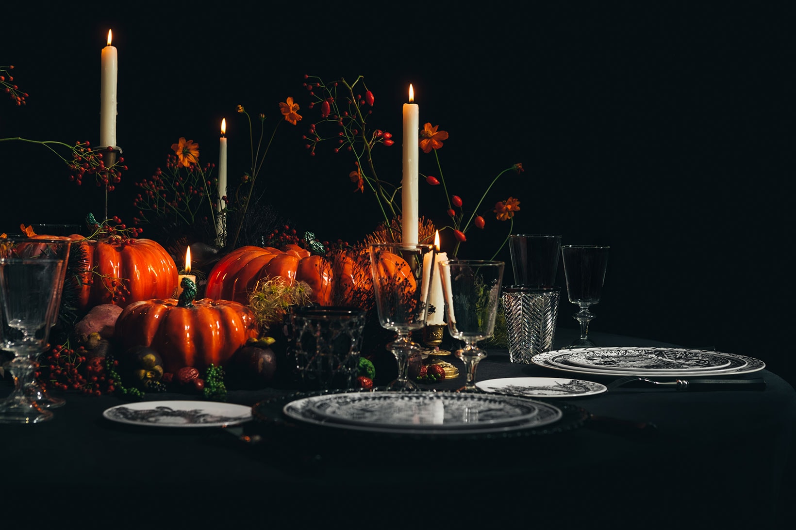 Dior Maison Halloween Table Homeware Decor Ceramic Plates Pumpkins Candles