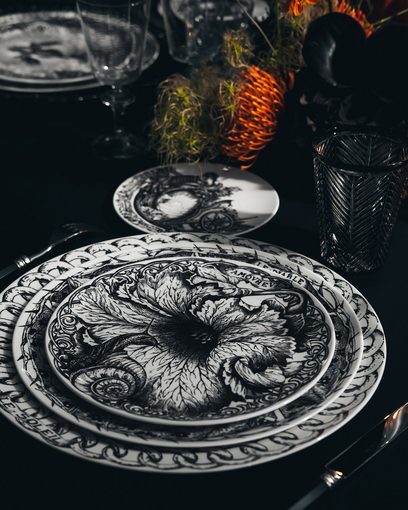 Dior Maison Halloween Table Homeware Decor Ceramic Plates