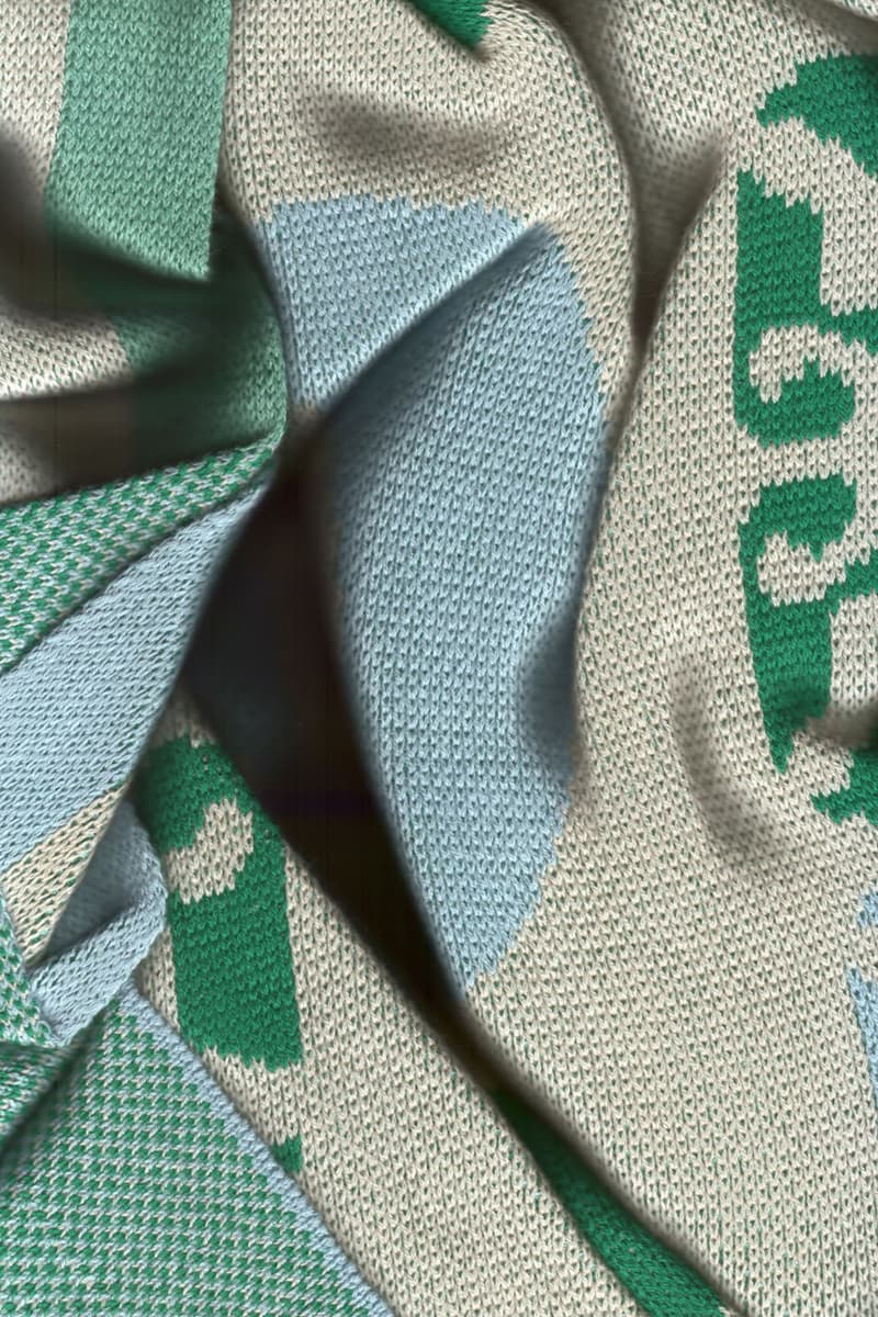 Glossier Field Greens Blanket Details Knit Cotton