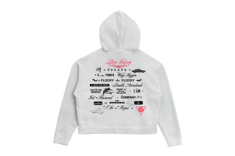 GUESS Originals Don Toliver Life of a Album Merch White Hoodie Tracklist