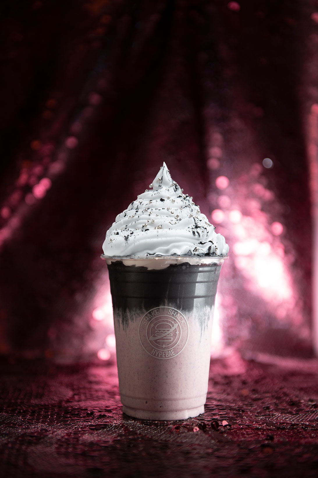 HYPEBAE Shake Shack 5 Year Anniversary Collaboration Supernova Milkshake Whipped Cream Charcoal Powder