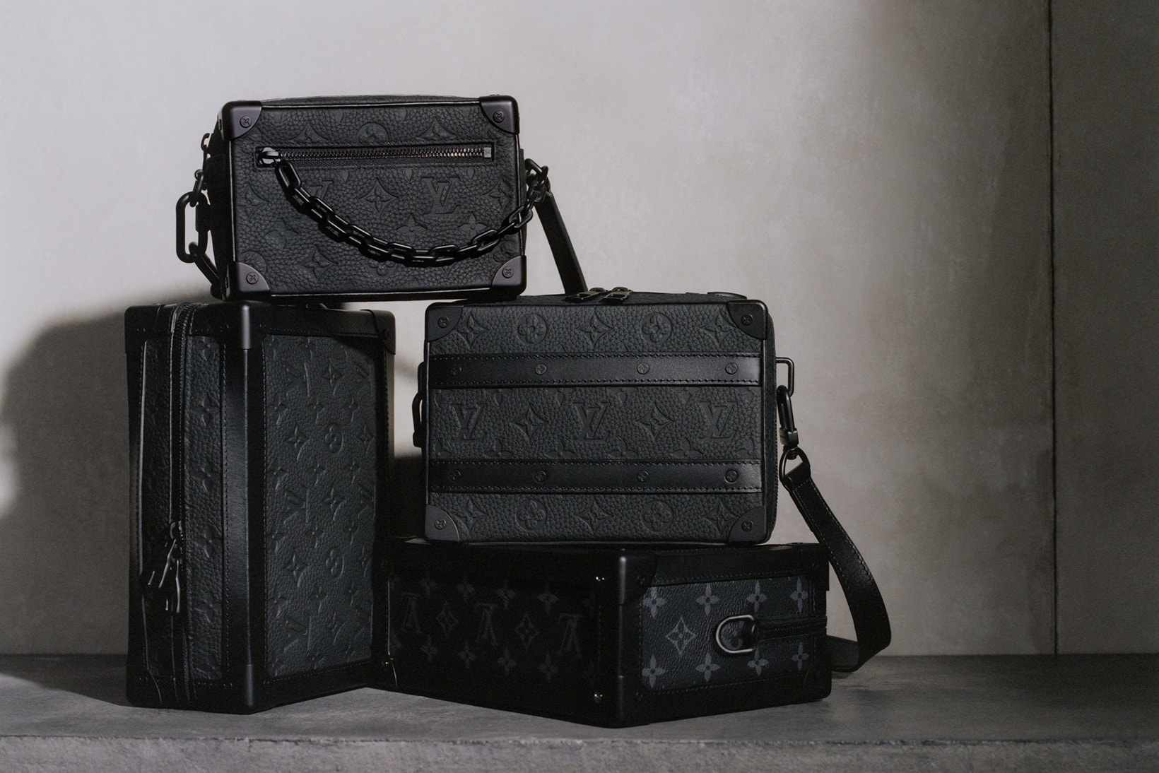Louis Vuitton Virgil Abloh Christopher Soft Trunk Bags Black Backpack
