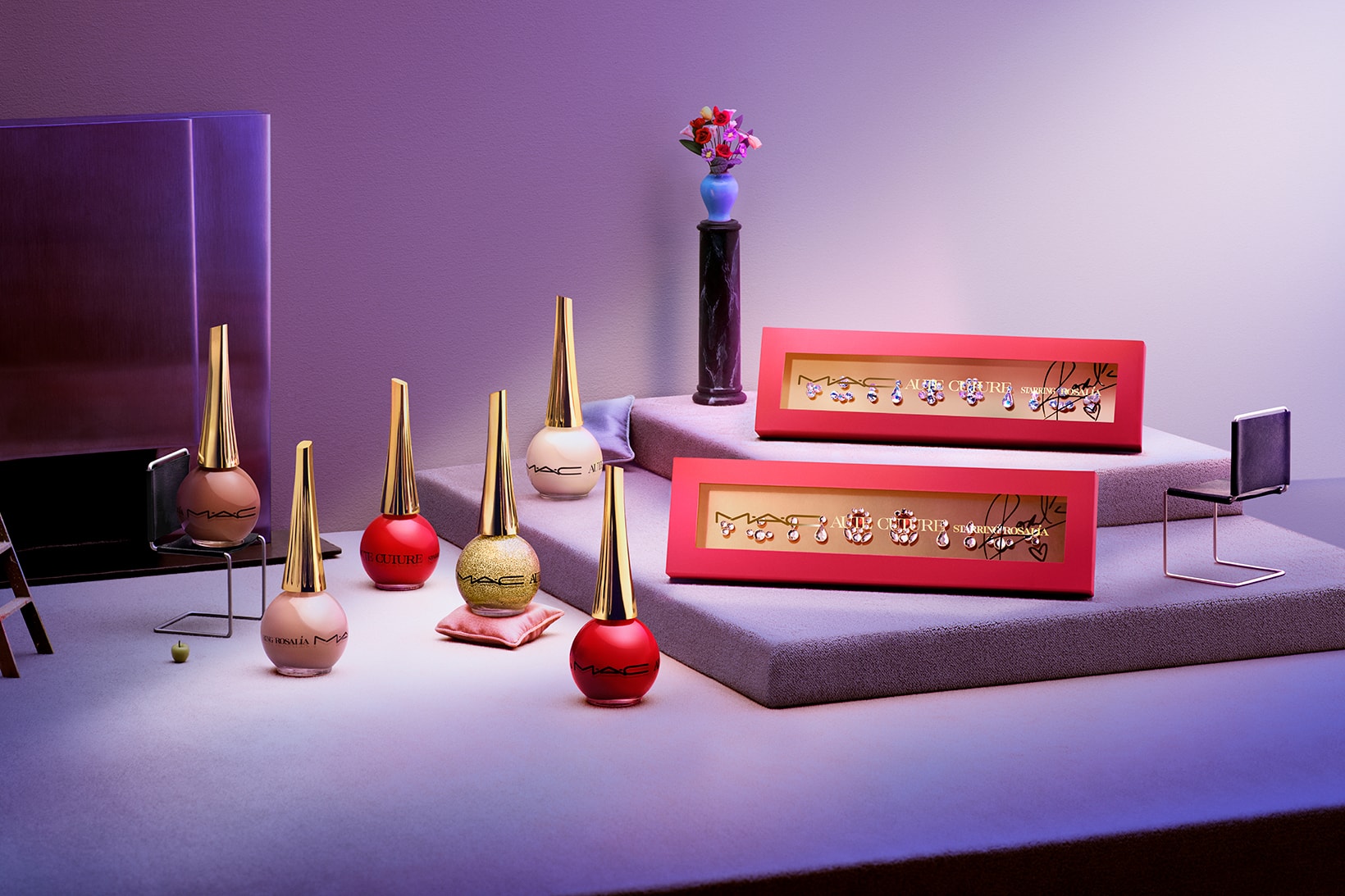 Rosalía MAC Cosmetics Makeup Beauty Nail Polish Collection Eyeshadows Lipstick Highlighter