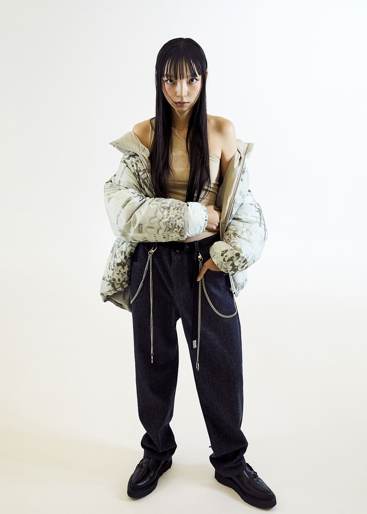 MISCHIEF 2021 Photo Dump Capsule Collection Lookbook Puffer Jacket Trousers