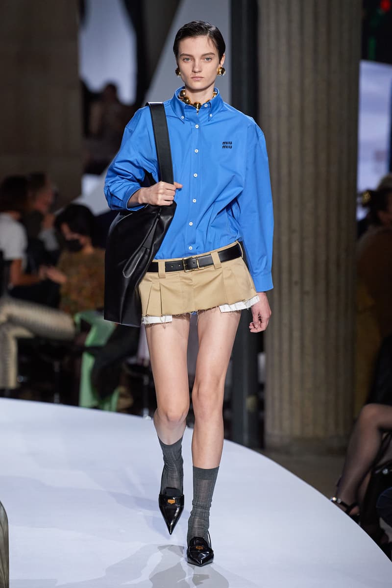 Miu Miu Spring Summer 2022 Collection New Balance 574 Collaboration Micro MIni Skirts Miuccia Prada