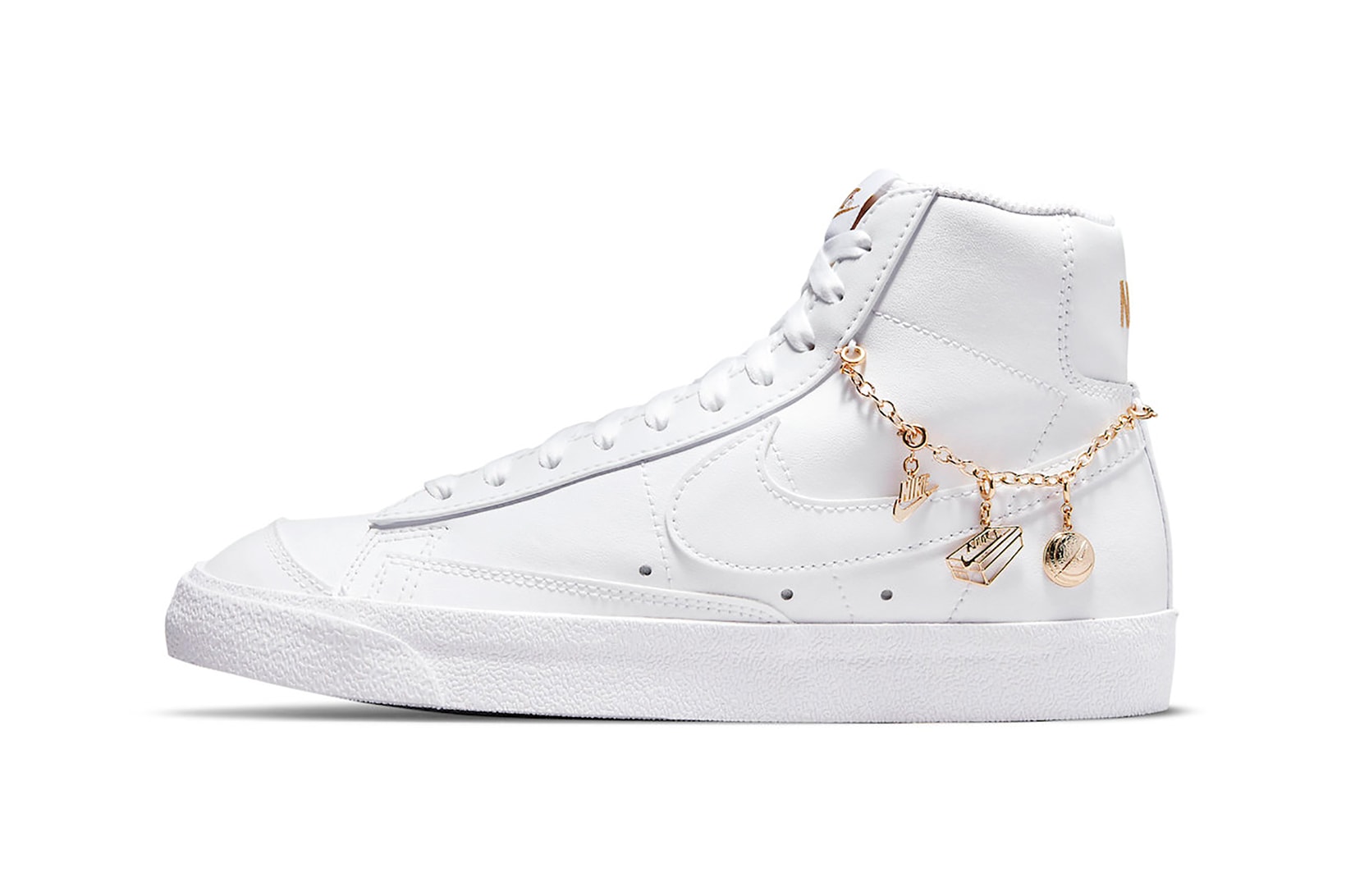 Nike Blazer Mid Lucky Charms White Metallic Gold Sneakers Footwear Shoes Kicks Lateral
