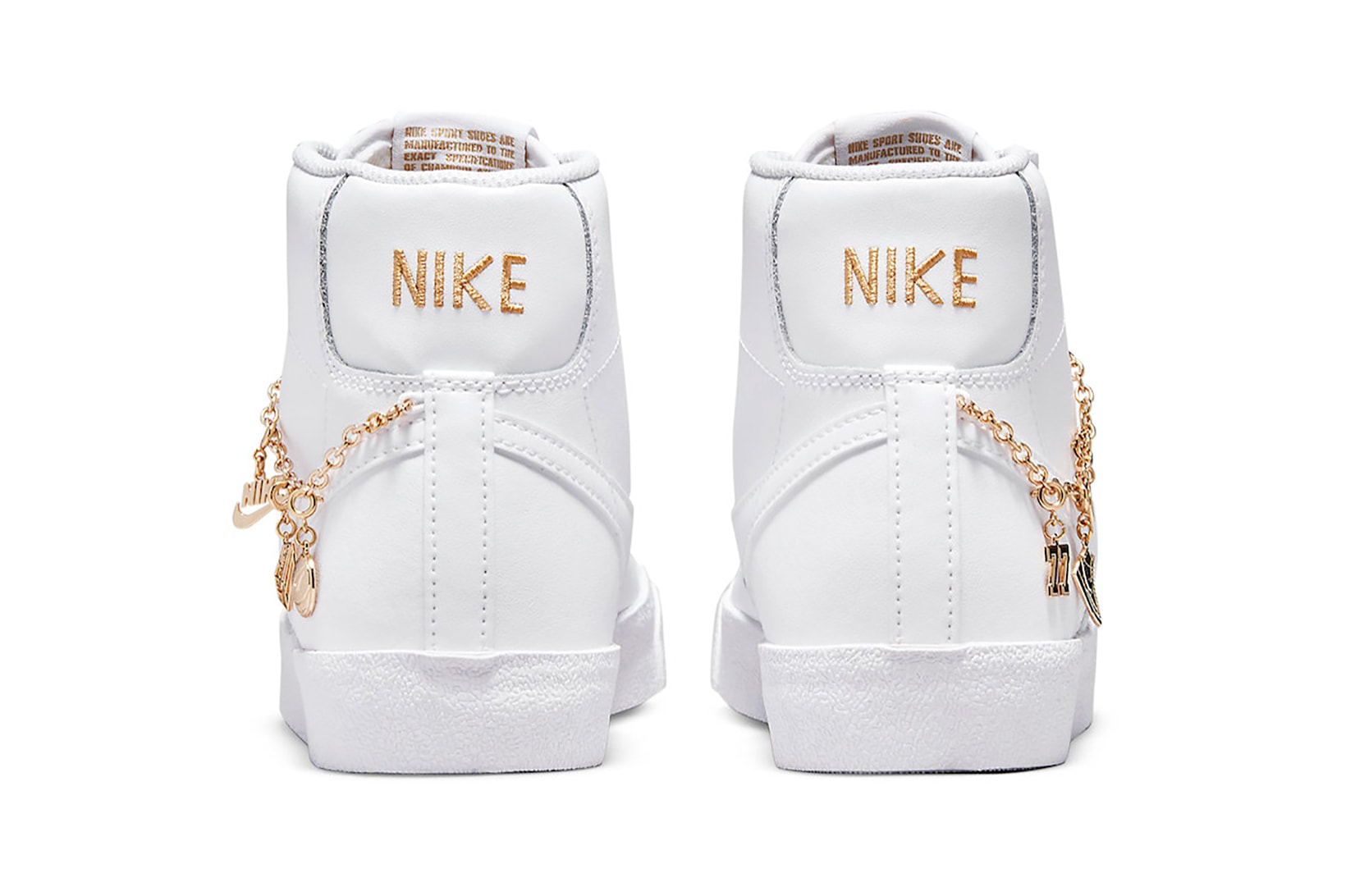Nike Blazer Mid Lucky Charms White Metallic Gold Sneakers Footwear Shoes Kicks Heels