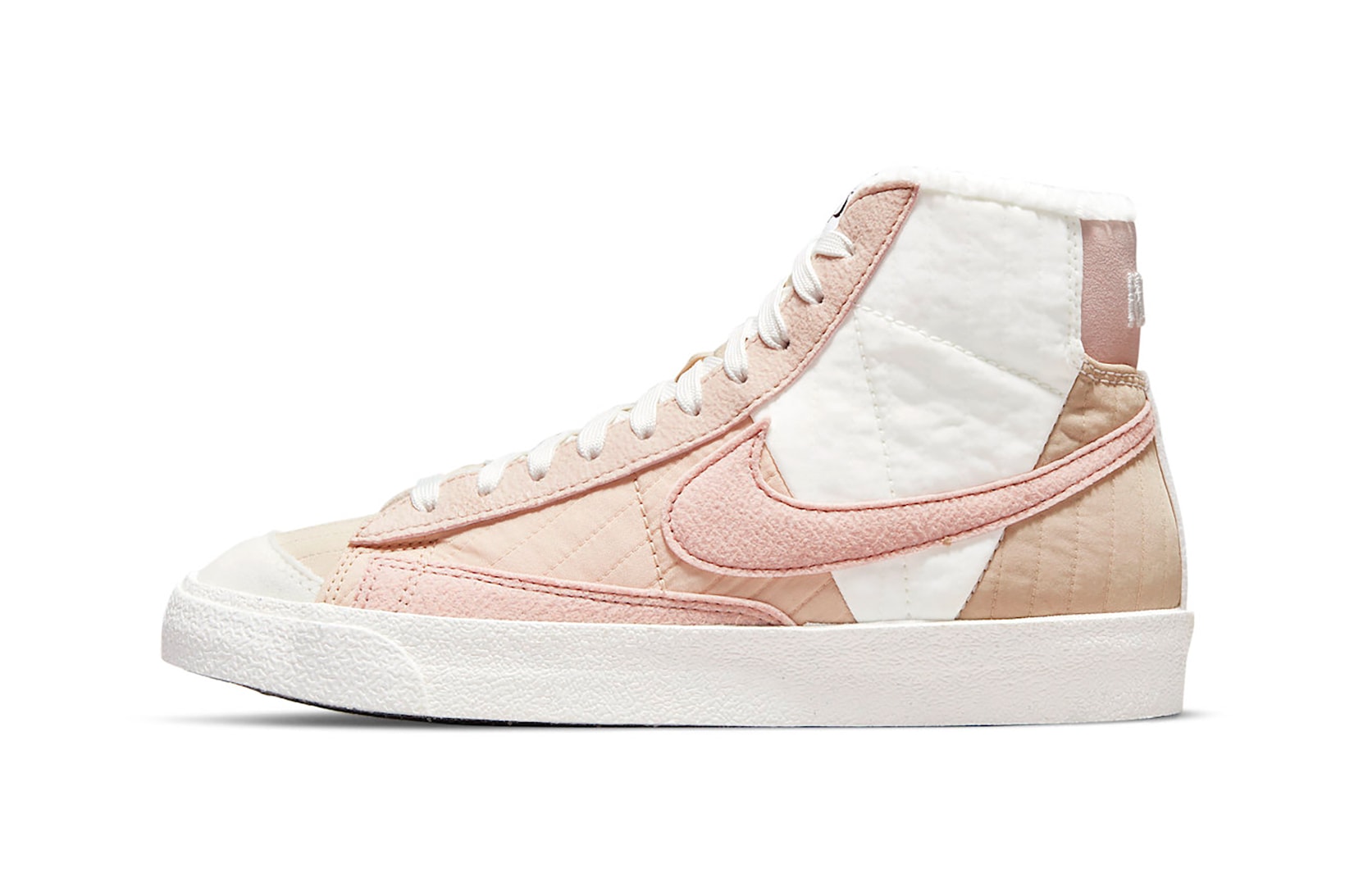Nike Blazer Mid Toasty Pink White Womens Sneakers Kicks Shoes Footwear Shoes Lateral