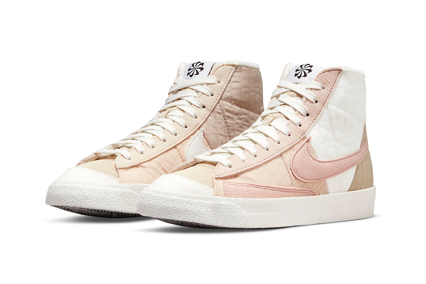 Nike Blazer Mid Toasty Pink White Womens Sneakers Kicks Shoes Footwear Shoes Lateral