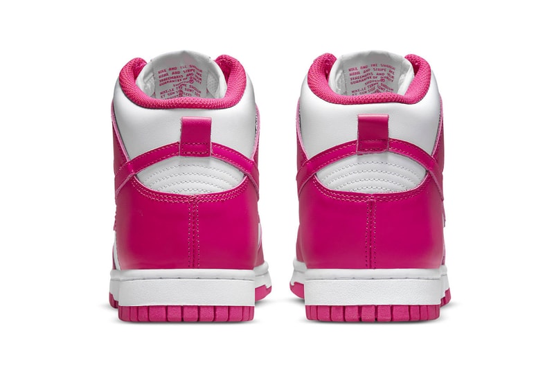 Nike Dunk High Pink Prime Womens Sneakers Heel