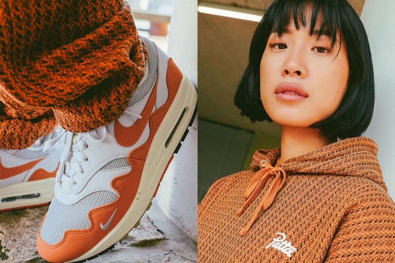 Patta Nike Air Max 1 AM1 Monarch Orange White Hoodie Collaboration Sneakers