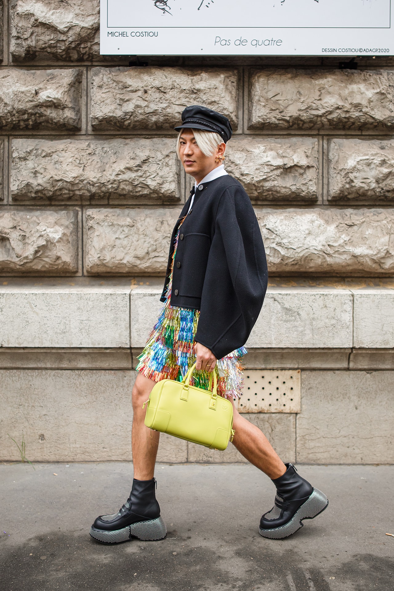 Paris Fashion Week Spring Summer 2022 SS22 Street Style Looks Outfit Influencer Brayn Boy Loewe