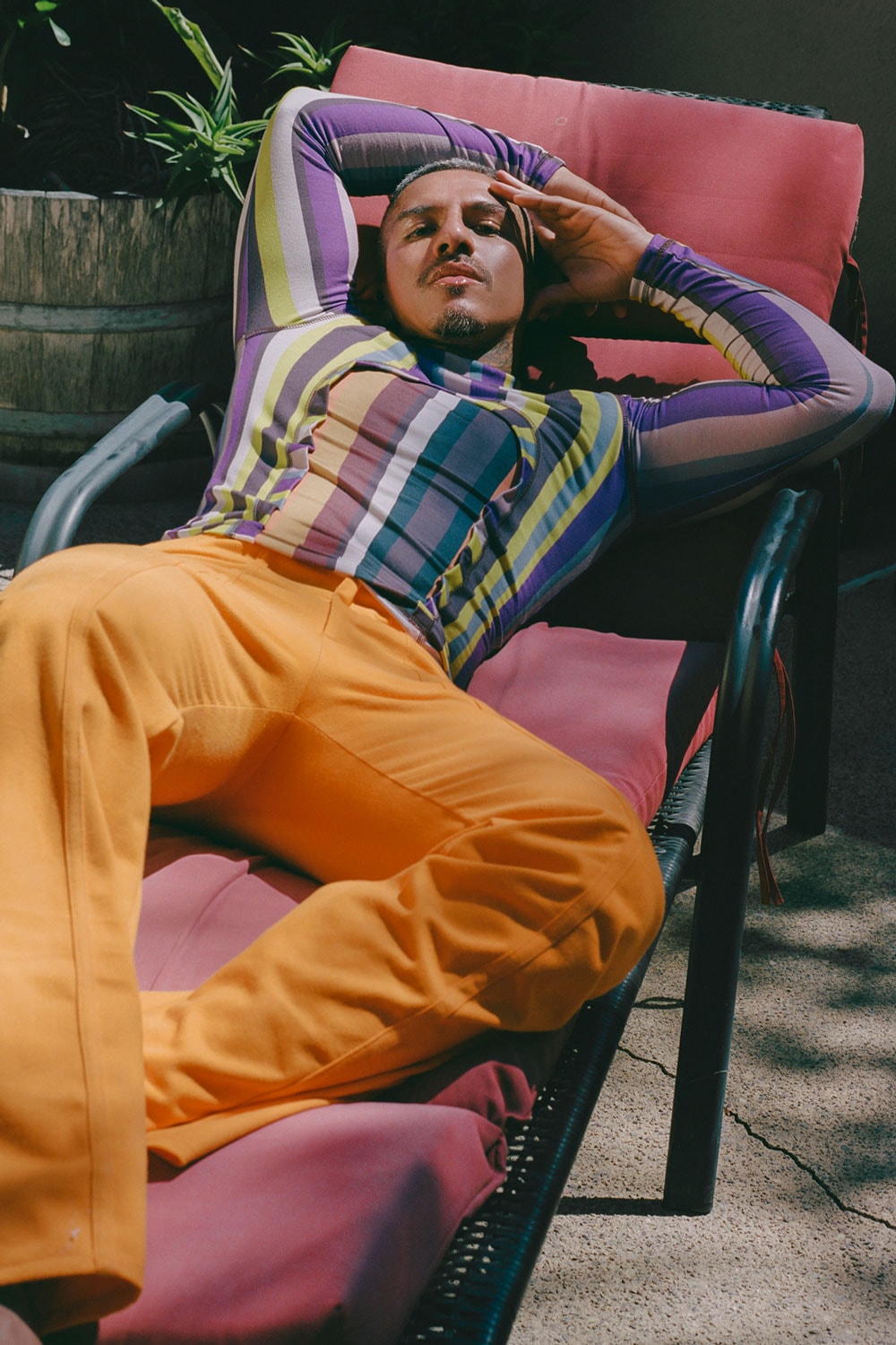 PHLEMUNS Stripes Collection Lookbook Orange Pants Top