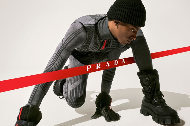 Prada Linea Rossa Fall Winter 2021 Campaign Hugo Comte Knit Boots Beanie Hat