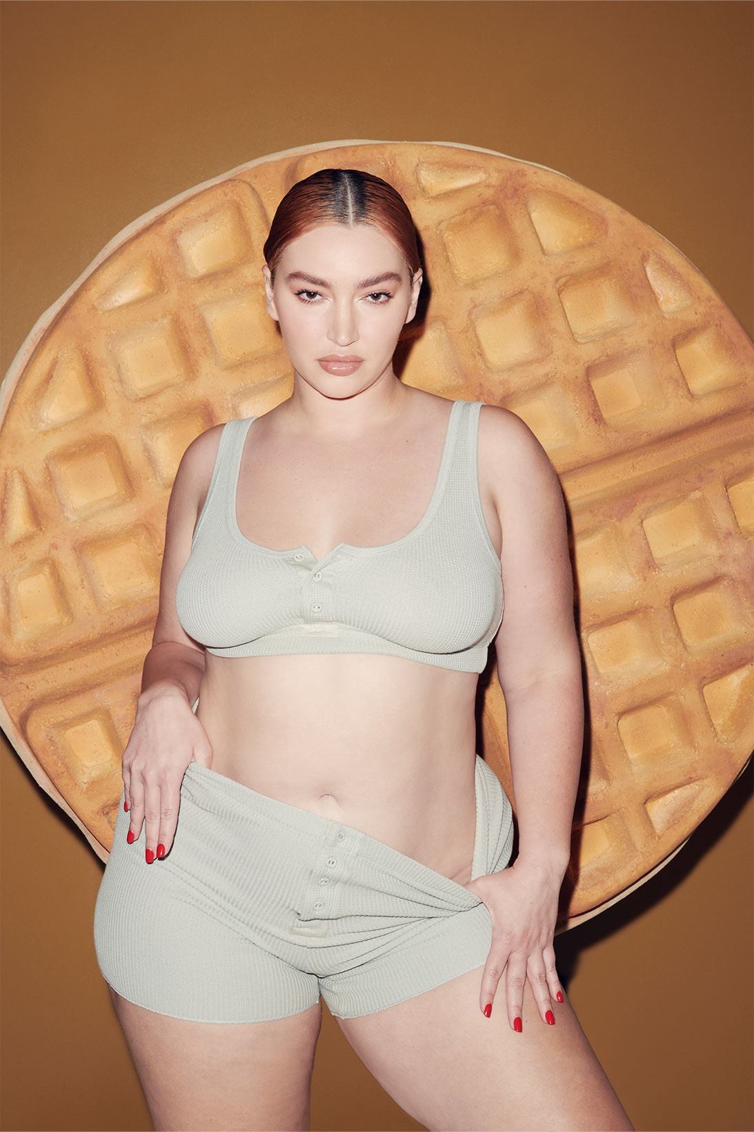 SKIMS Kim Kardashian Waffle Loungewear Collection Bras Shorts